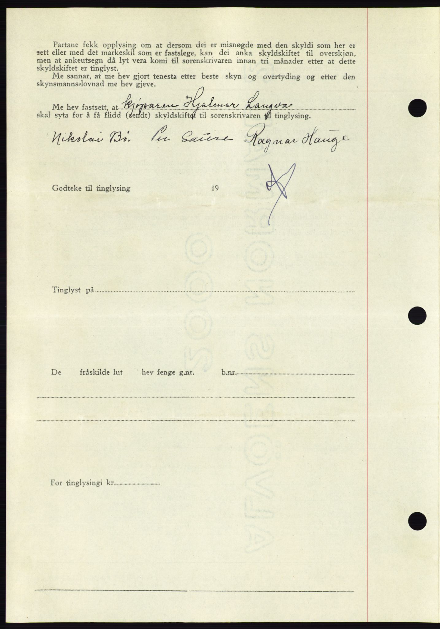 Søre Sunnmøre sorenskriveri, AV/SAT-A-4122/1/2/2C/L0081: Pantebok nr. 7A, 1947-1948, Dagboknr: 1364/1947