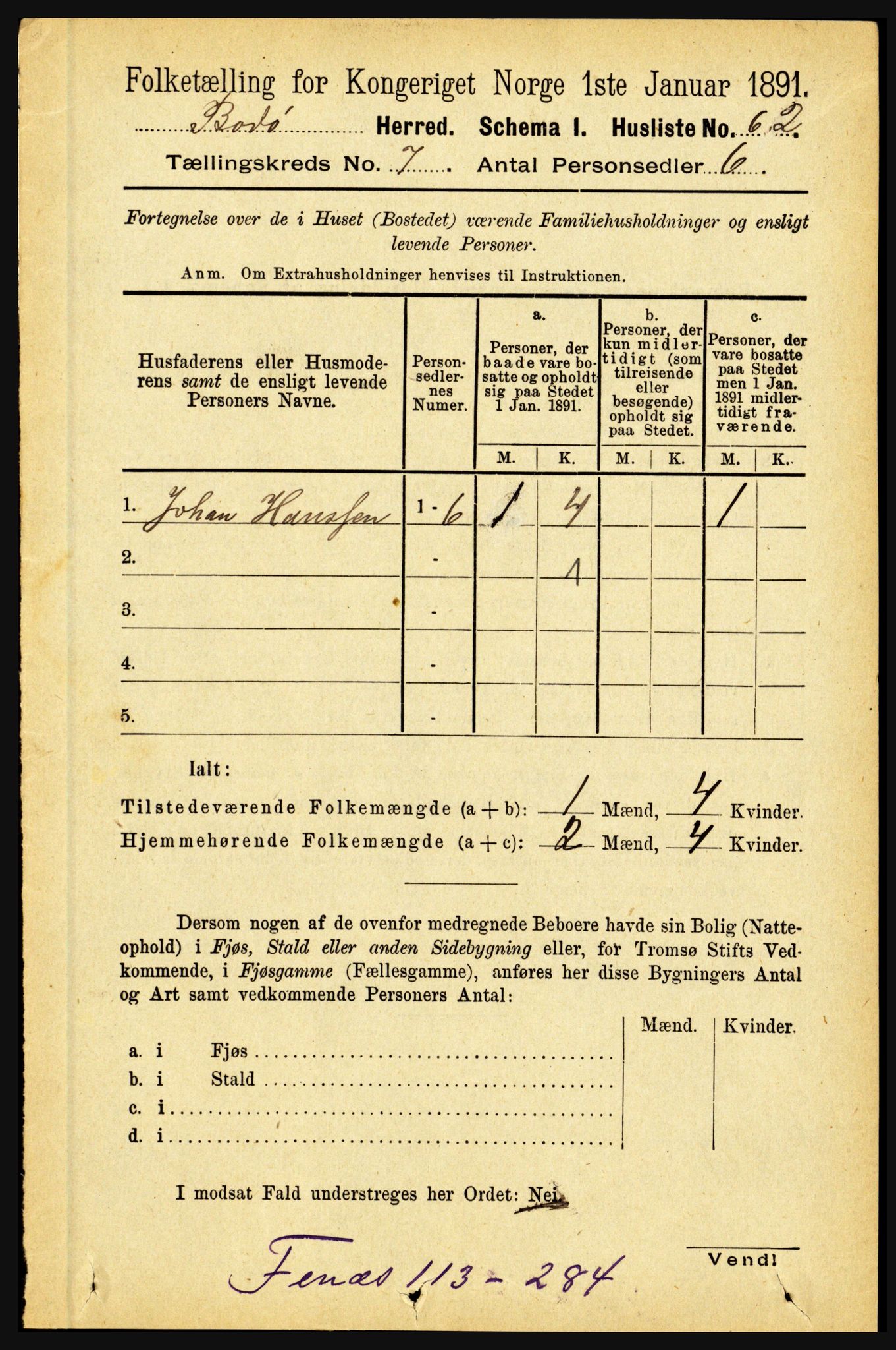 RA, Folketelling 1891 for 1843 Bodø herred, 1891, s. 4624