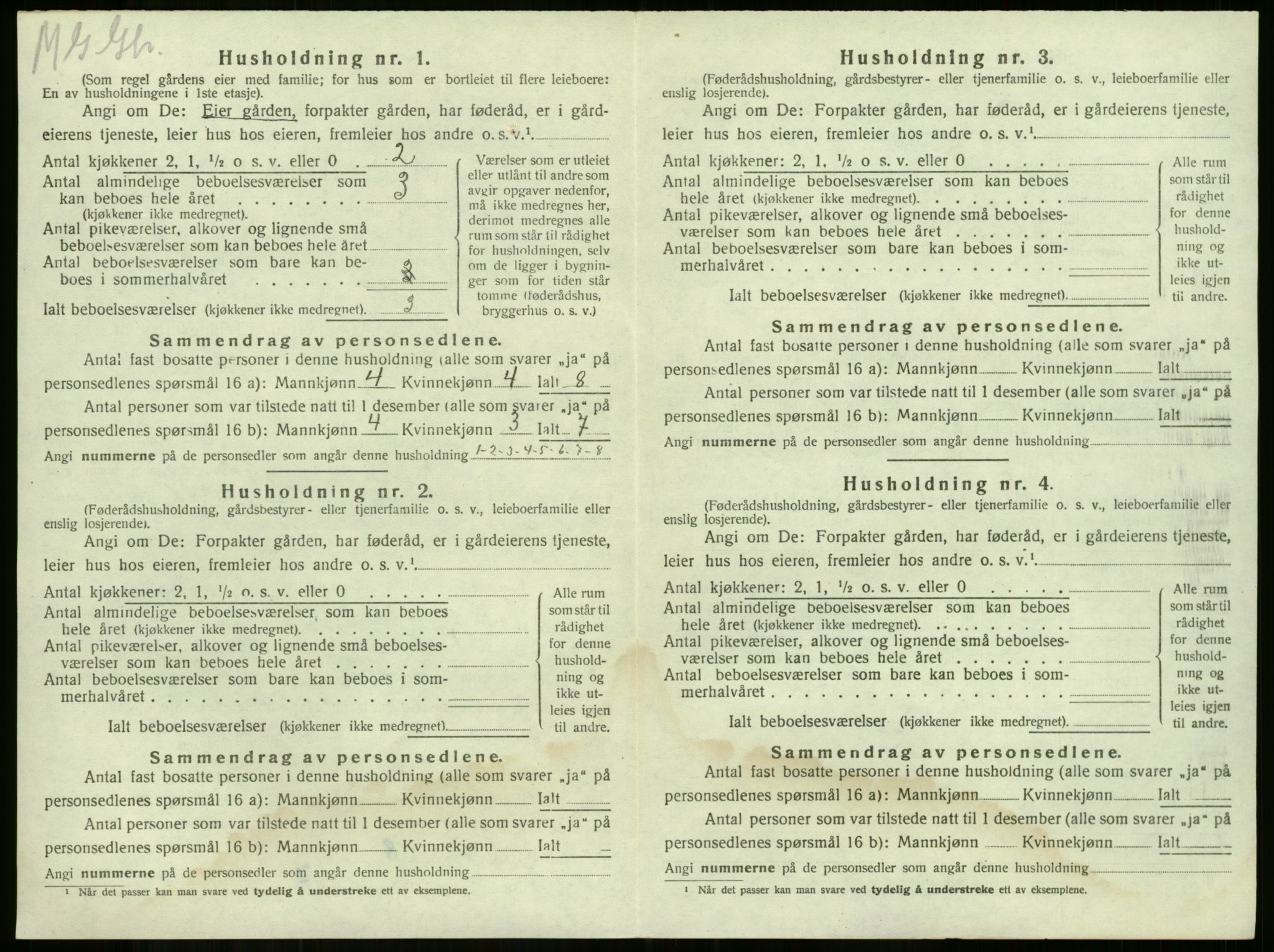 SAKO, Folketelling 1920 for 0716 Våle herred, 1920, s. 1015