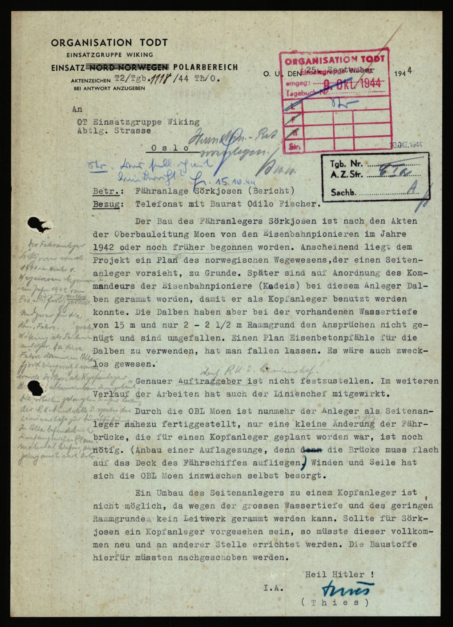 Tyske arkiver, Organisation Todt (OT), Einsatzgruppe Wiking, AV/RA-RAFA-2188/1/E/E2/E2d/L0023: Fähren und Anlegen, 1942-1944, s. 19