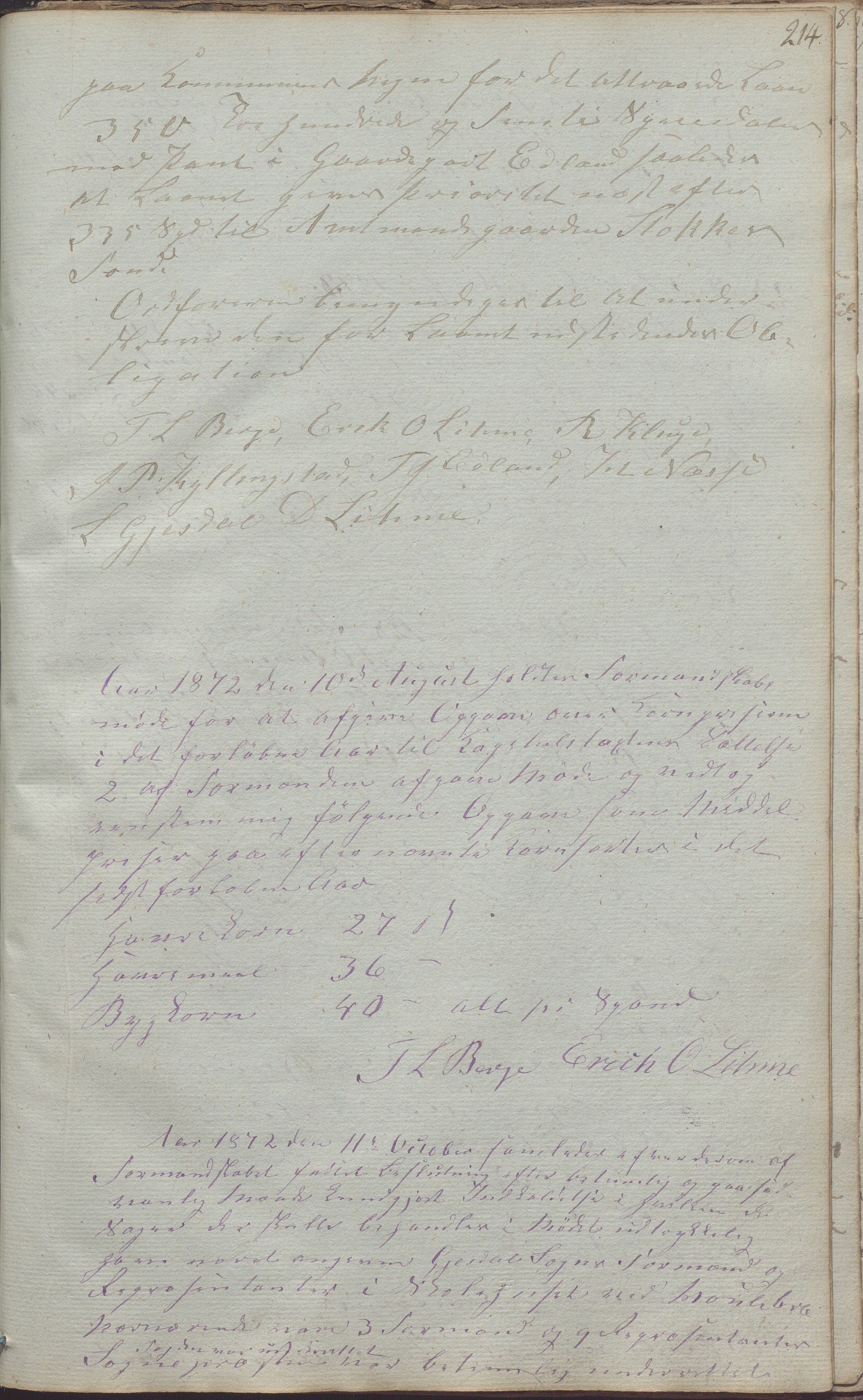 Gjesdal kommune - Formannskapet, IKAR/K-101383/A/Aa/L0001: Møtebok, 1837-1875, s. 214a