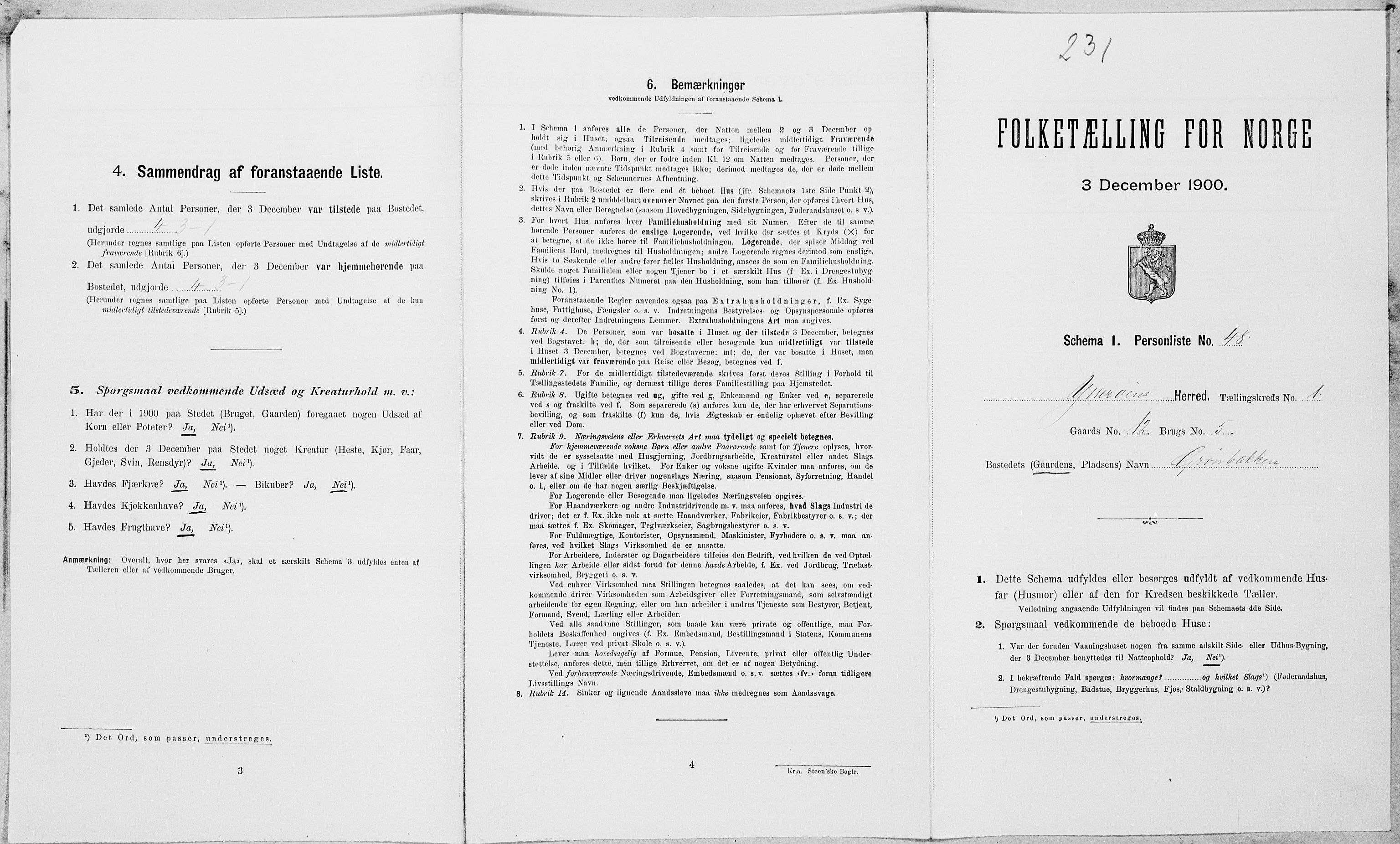 SAT, Folketelling 1900 for 1722 Ytterøy herred, 1900, s. 118