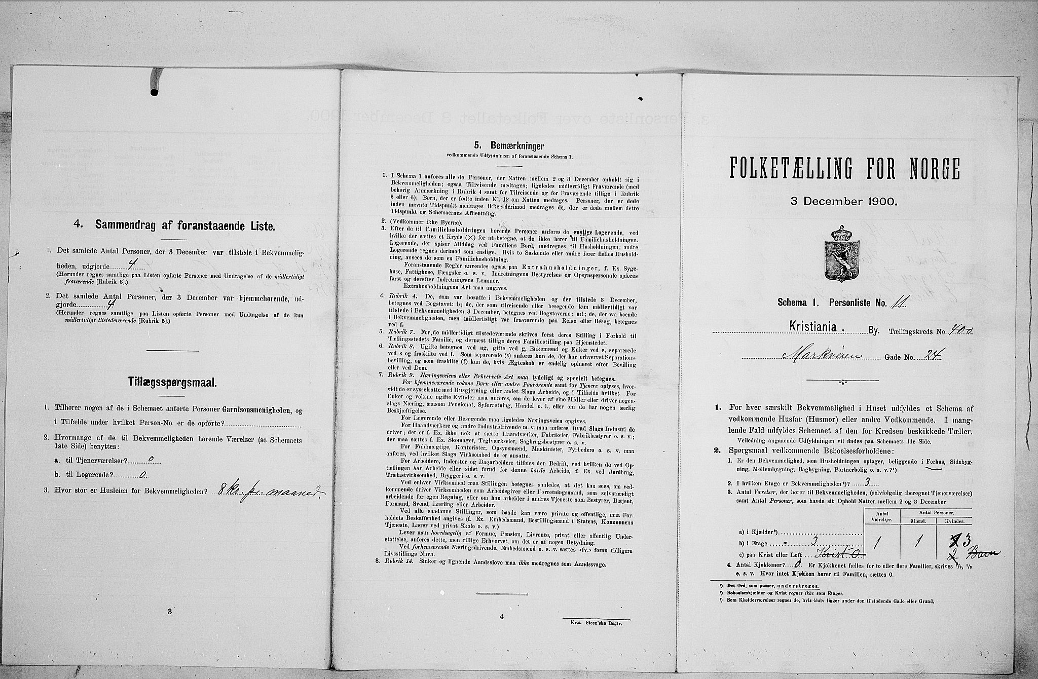 SAO, Folketelling 1900 for 0301 Kristiania kjøpstad, 1900, s. 57882