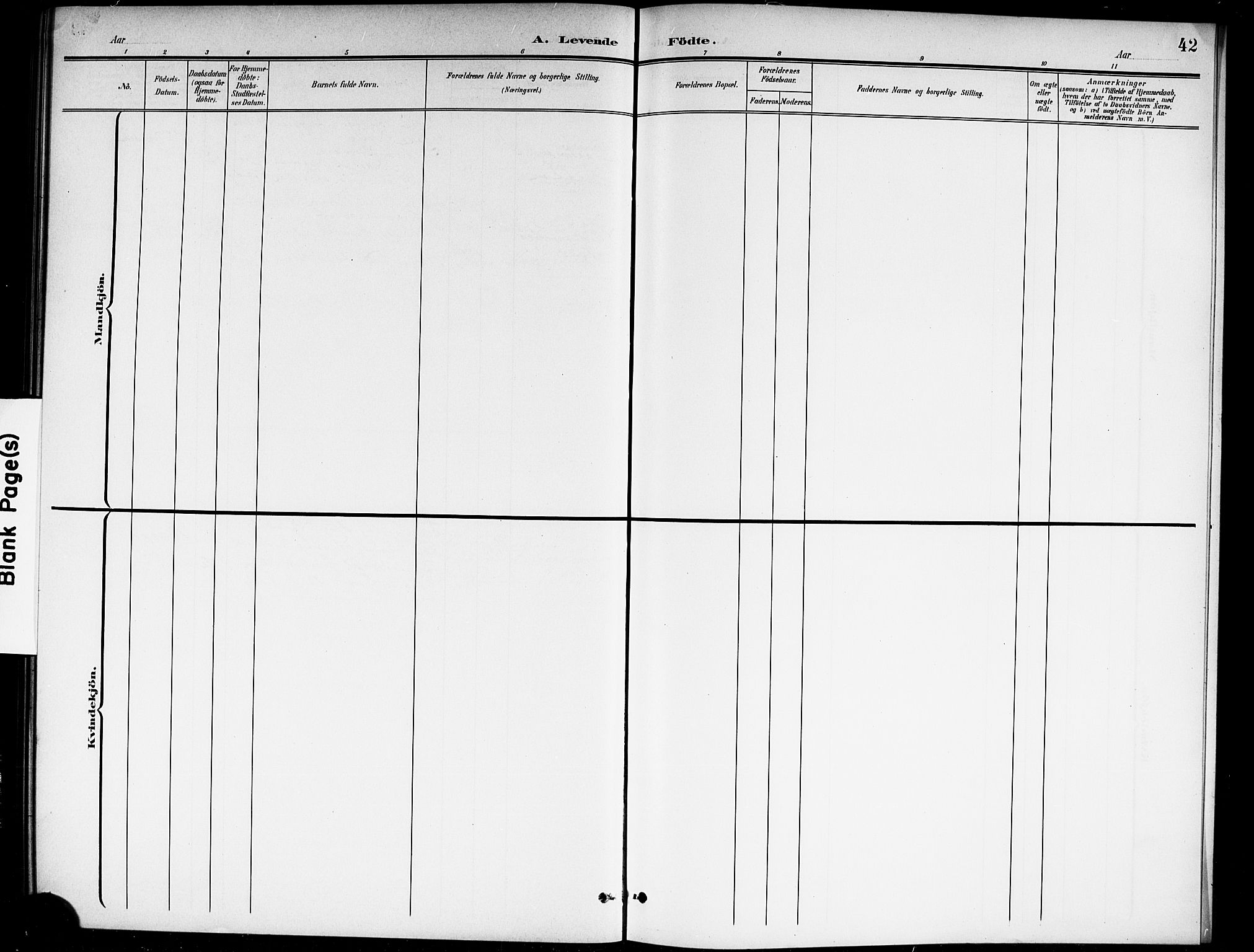 Ås prestekontor Kirkebøker, SAO/A-10894/G/Gb/L0001: Klokkerbok nr. II 1, 1901-1920, s. 42