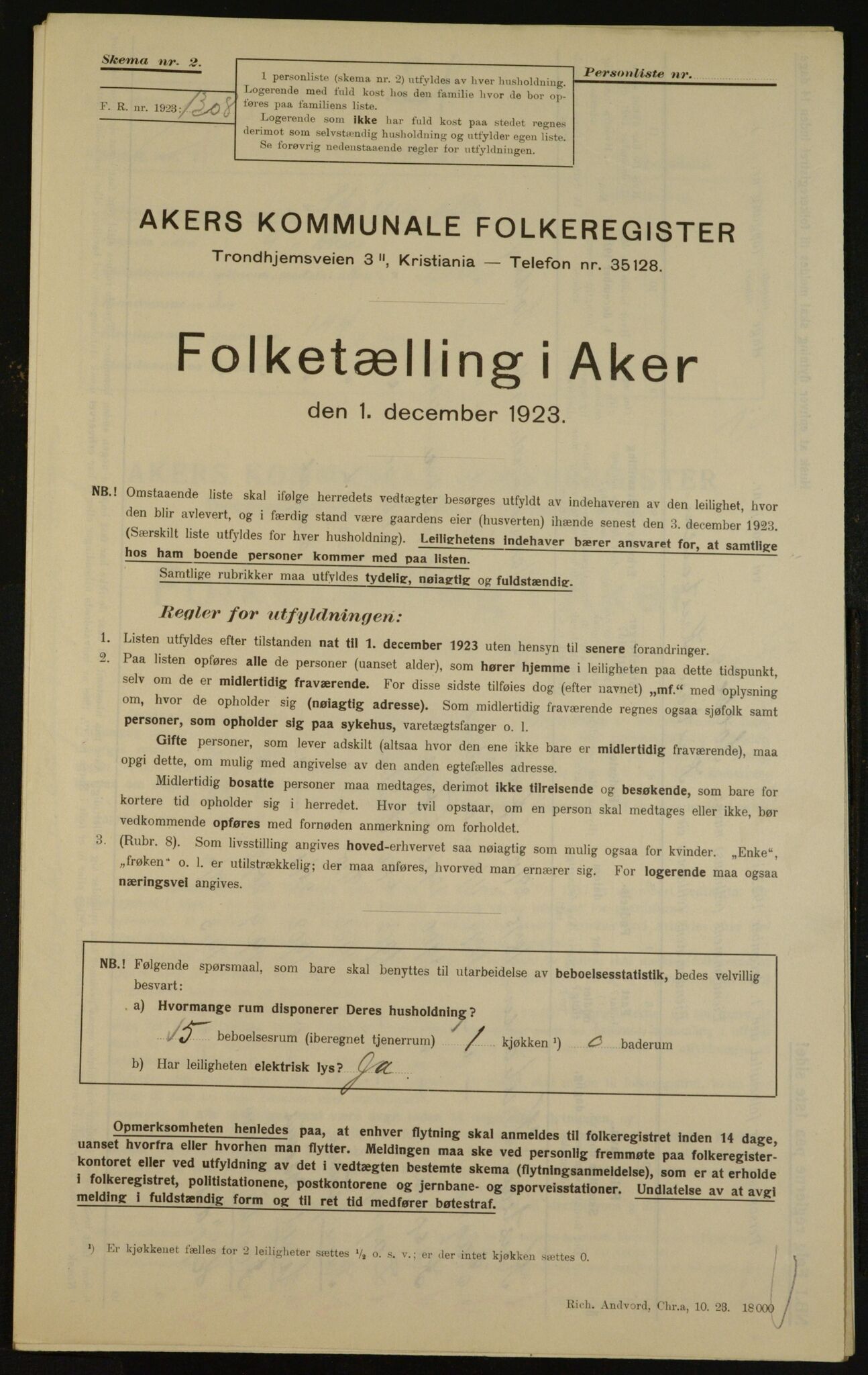 , Kommunal folketelling 1.12.1923 for Aker, 1923, s. 30663