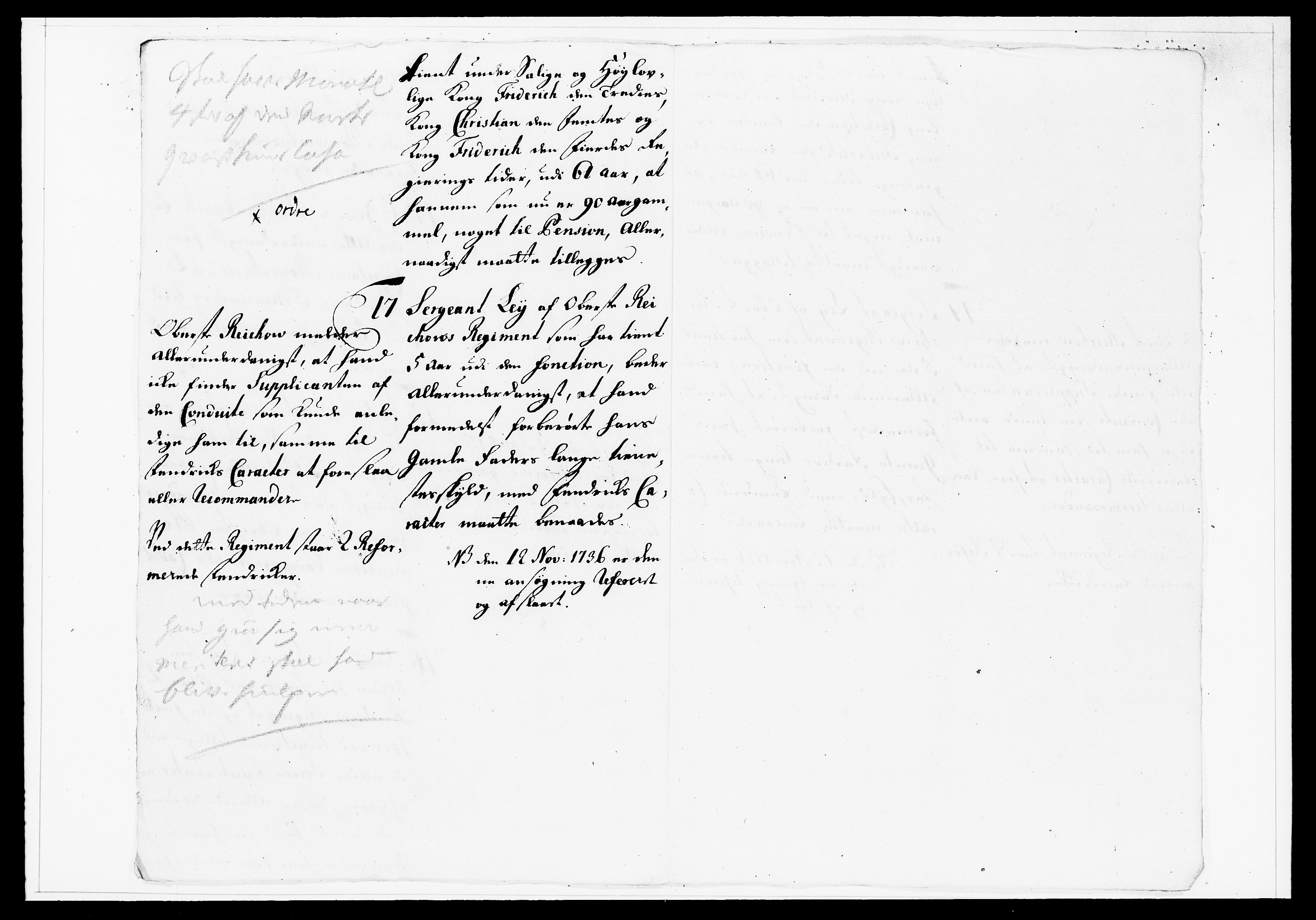 Krigskollegiet, Krigskancelliet, DRA/A-0006/-/1138-1142: Refererede sager, 1737, s. 58