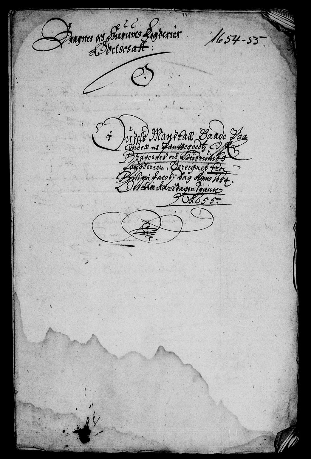 Rentekammeret inntil 1814, Reviderte regnskaper, Lensregnskaper, RA/EA-5023/R/Rb/Rba/L0222: Akershus len, 1654-1655
