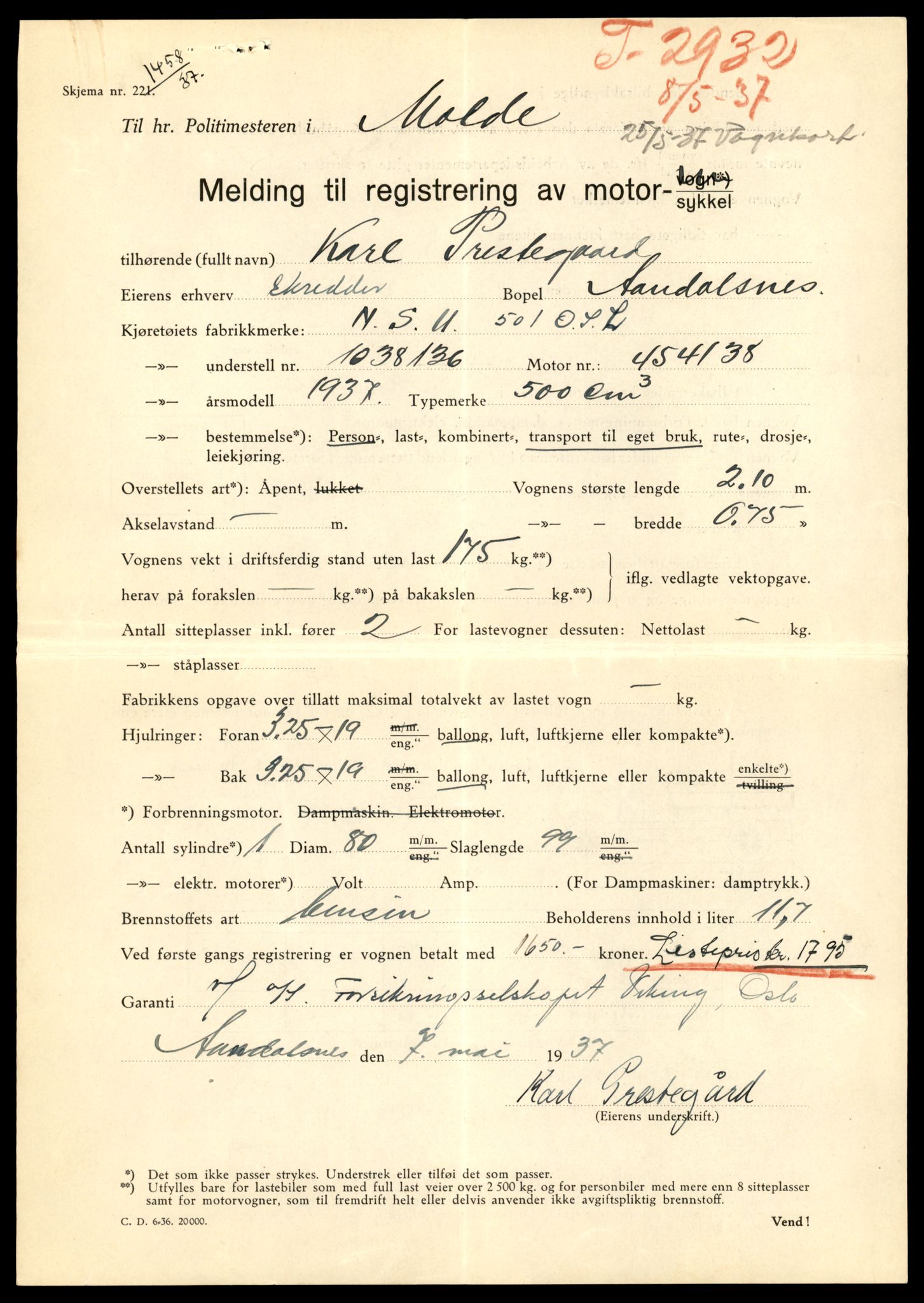 Møre og Romsdal vegkontor - Ålesund trafikkstasjon, AV/SAT-A-4099/F/Fe/L0038: Registreringskort for kjøretøy T 13180 - T 13360, 1927-1998, s. 357