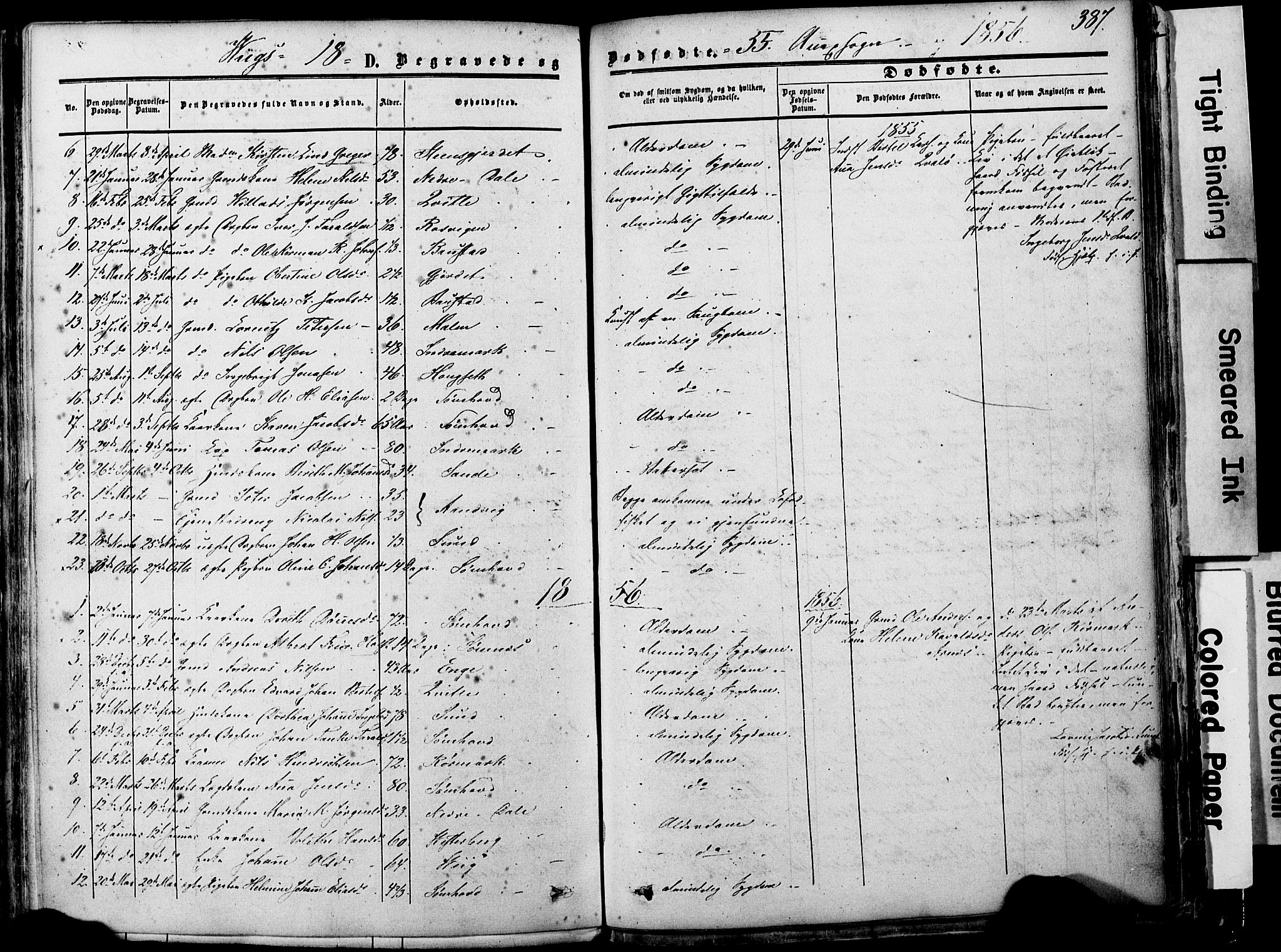 Ministerialprotokoller, klokkerbøker og fødselsregistre - Nordland, AV/SAT-A-1459/812/L0176: Ministerialbok nr. 812A05, 1834-1874, s. 387