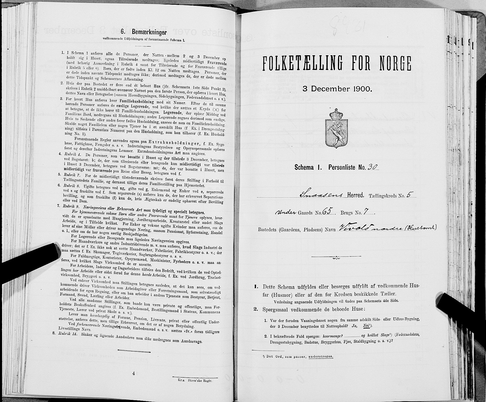 SAT, Folketelling 1900 for 1736 Snåsa herred, 1900, s. 1214