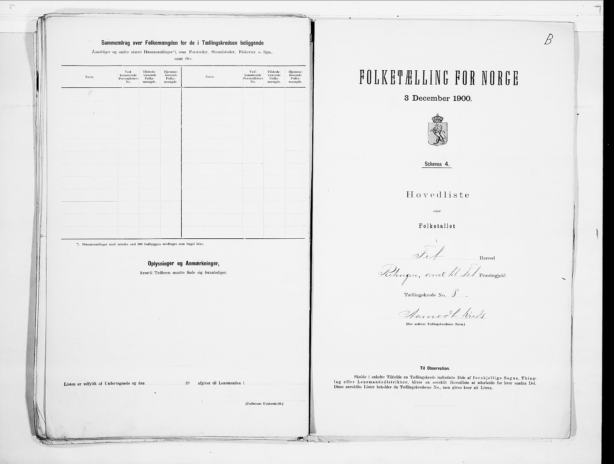 SAO, Folketelling 1900 for 0227 Fet herred, 1900, s. 22