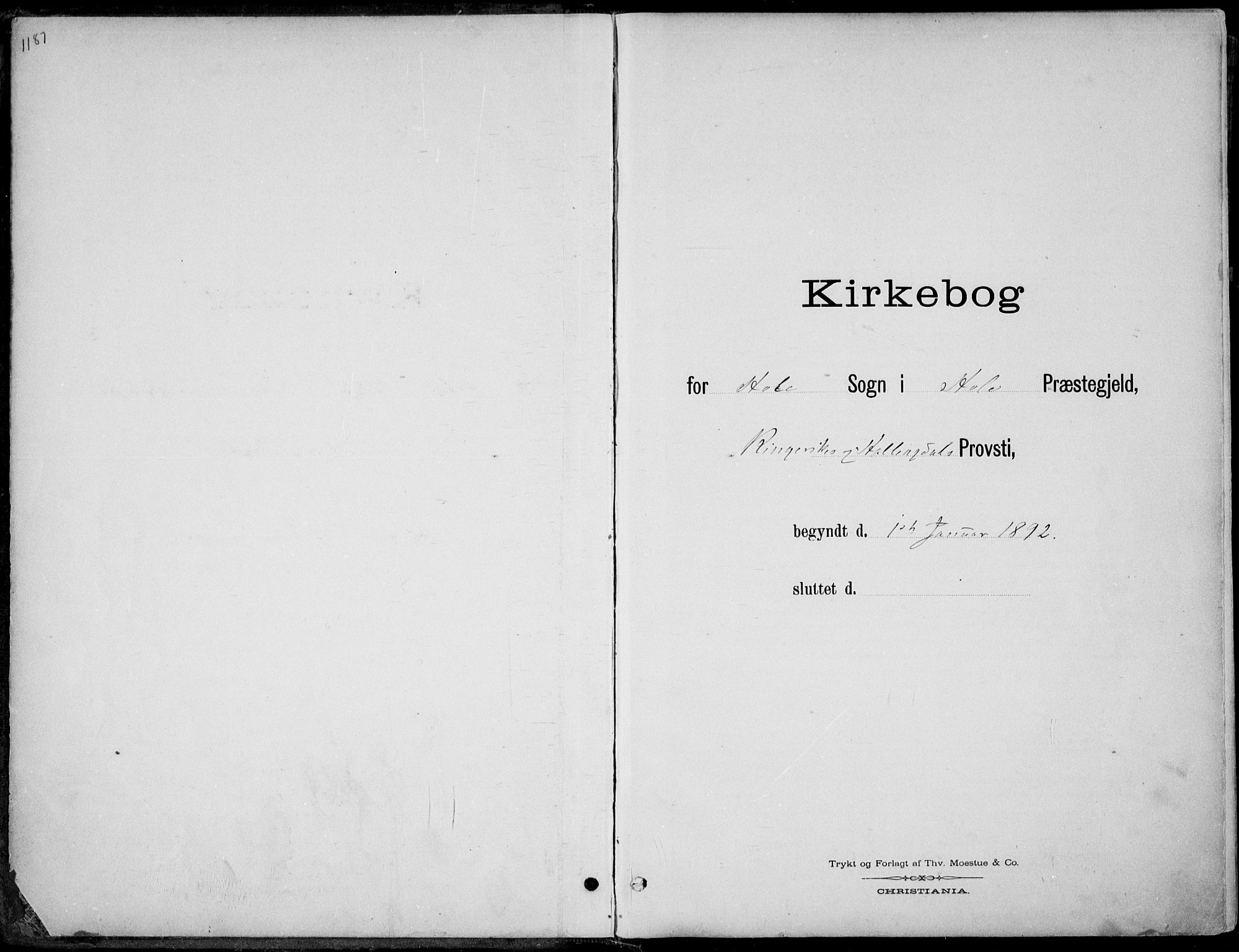 Hole kirkebøker, AV/SAKO-A-228/F/Fa/L0009: Ministerialbok nr. I 9, 1892-1907