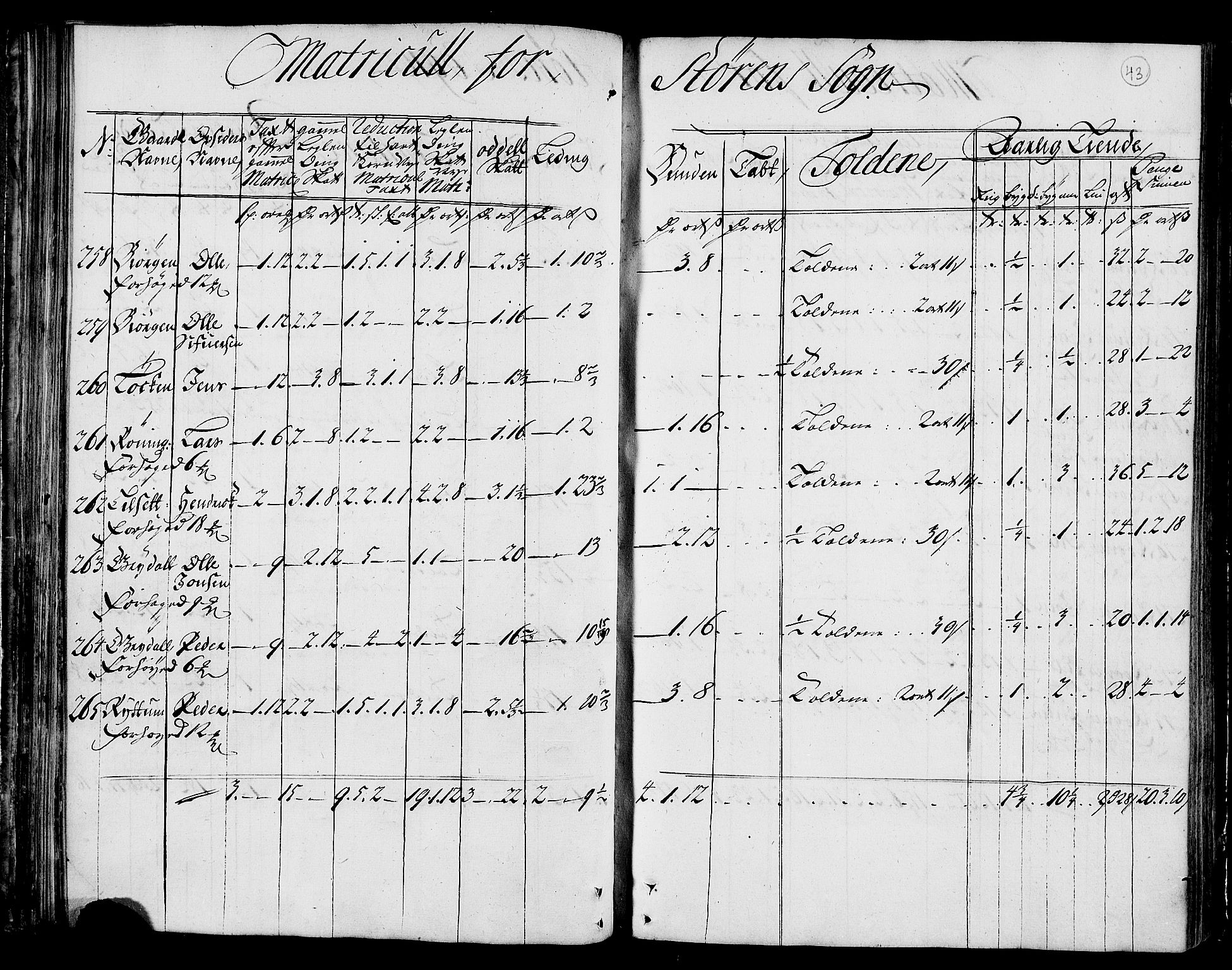 Rentekammeret inntil 1814, Realistisk ordnet avdeling, AV/RA-EA-4070/N/Nb/Nbf/L0159: Gauldal matrikkelprotokoll, 1723, s. 44