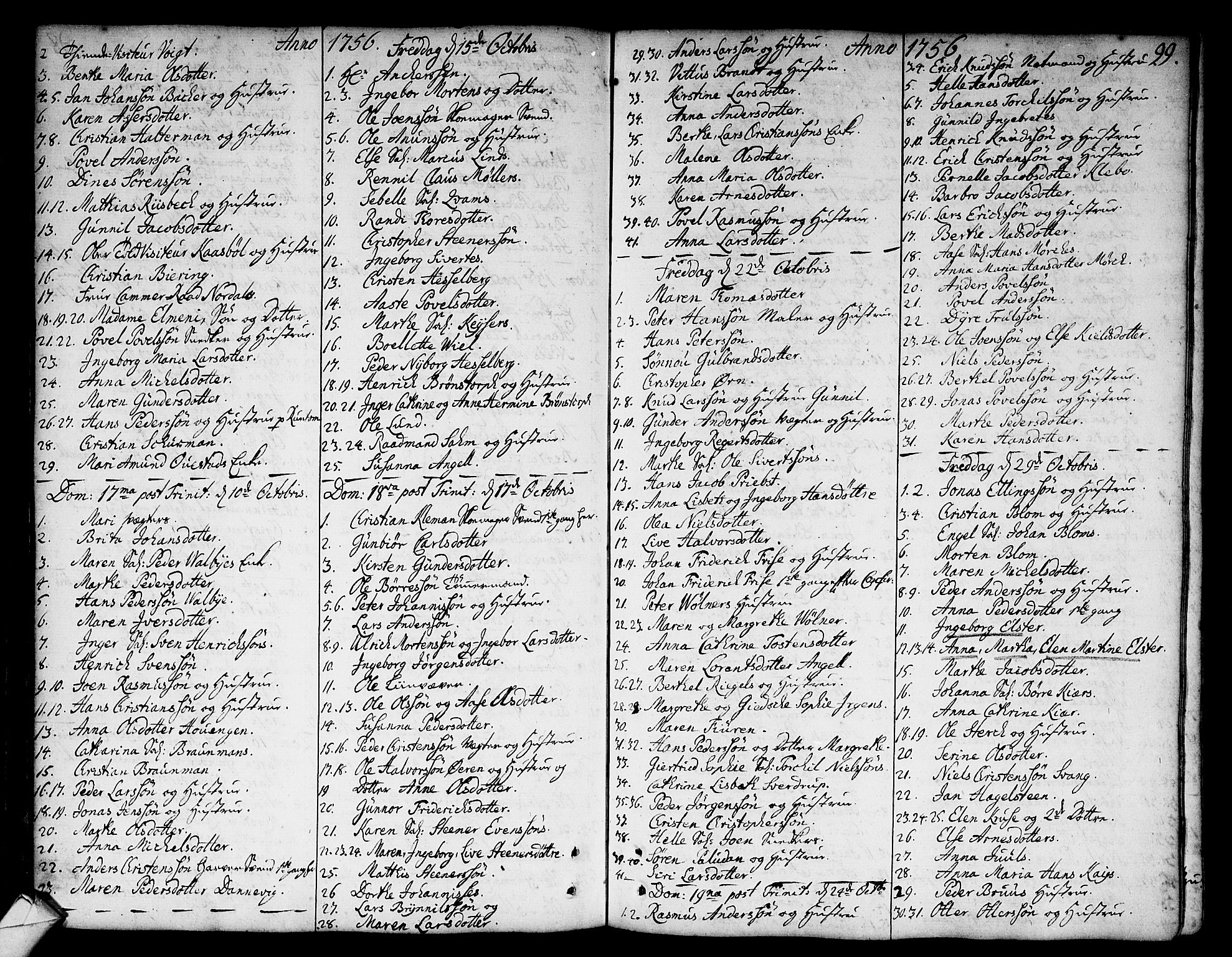 Strømsø kirkebøker, AV/SAKO-A-246/F/Fa/L0008: Ministerialbok nr. I 8, 1748-1774, s. 99