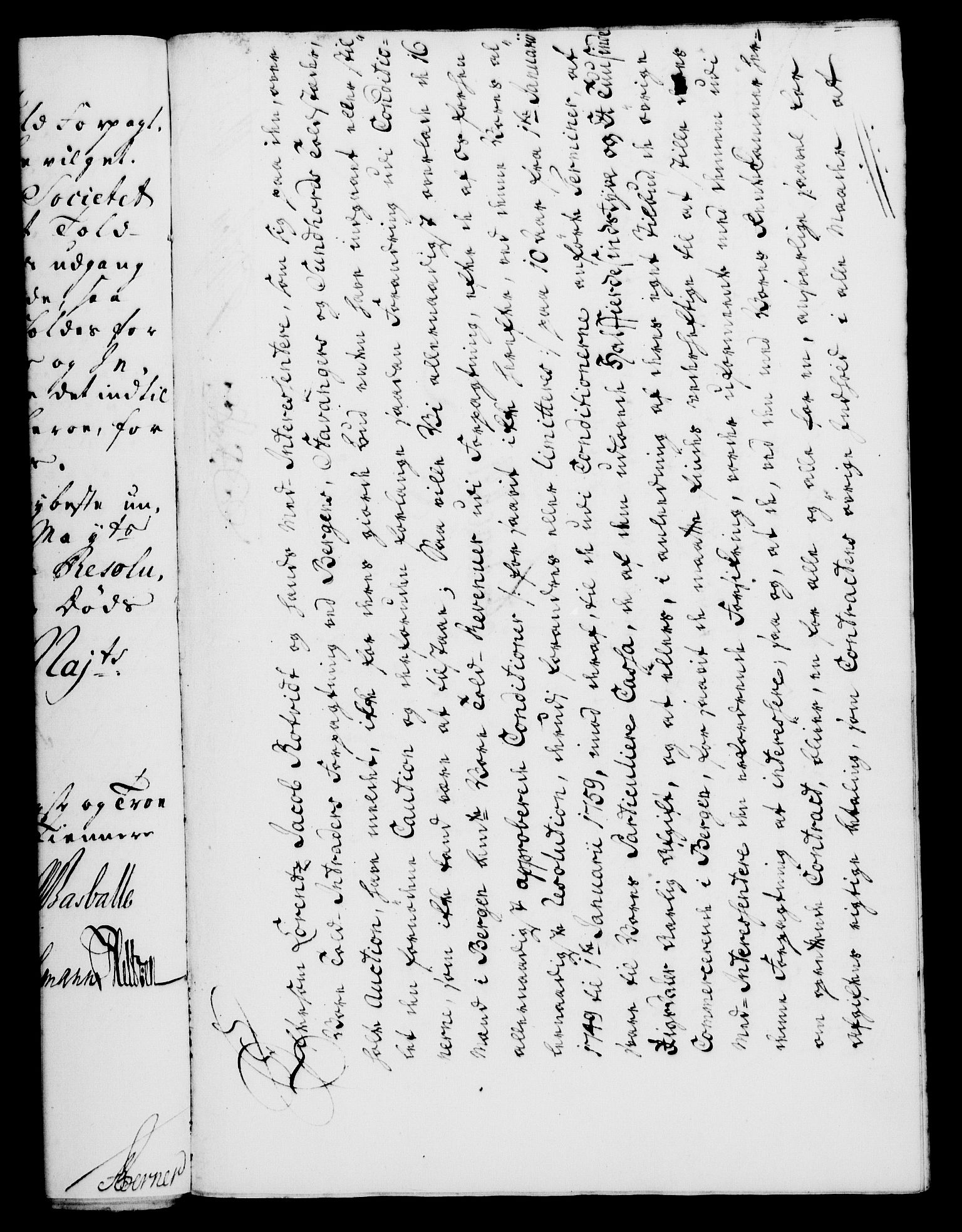 Rentekammeret, Kammerkanselliet, RA/EA-3111/G/Gf/Gfa/L0030: Norsk relasjons- og resolusjonsprotokoll (merket RK 52.30), 1748, s. 575