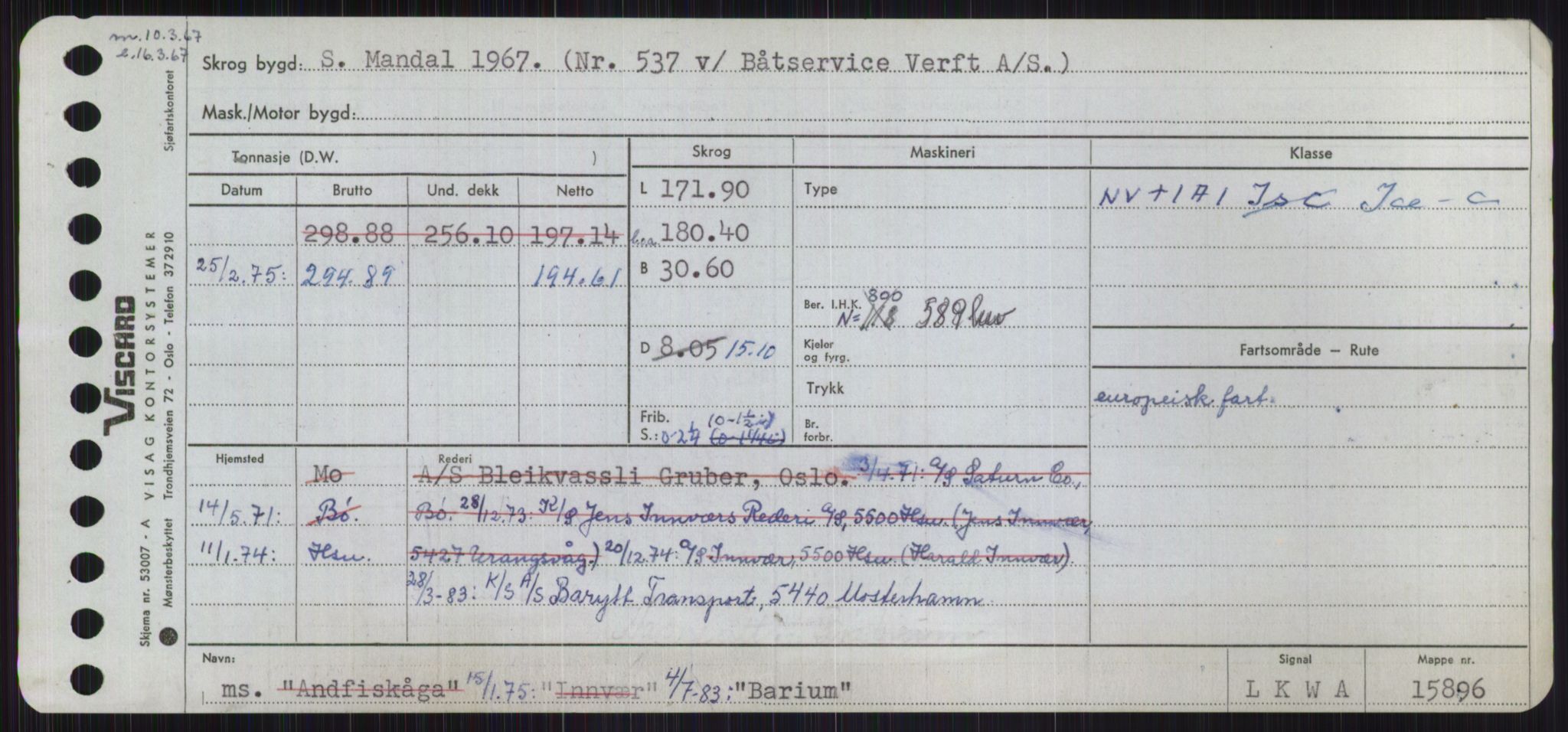 Sjøfartsdirektoratet med forløpere, Skipsmålingen, RA/S-1627/H/Ha/L0001/0001: Fartøy, A-Eig / Fartøy A-Bjøn, s. 659