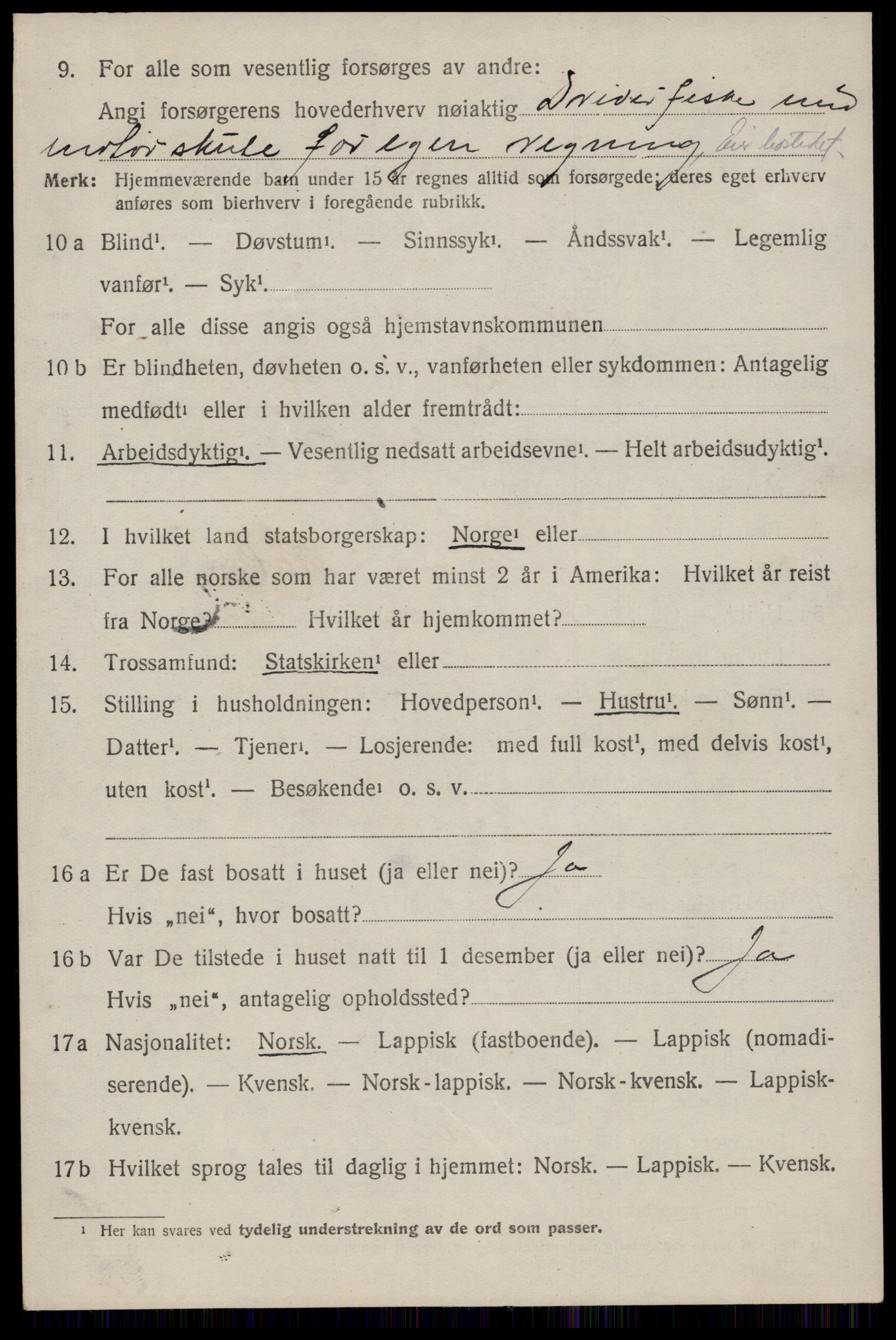 SAT, Folketelling 1920 for 1861 Hol herred, 1920, s. 3892
