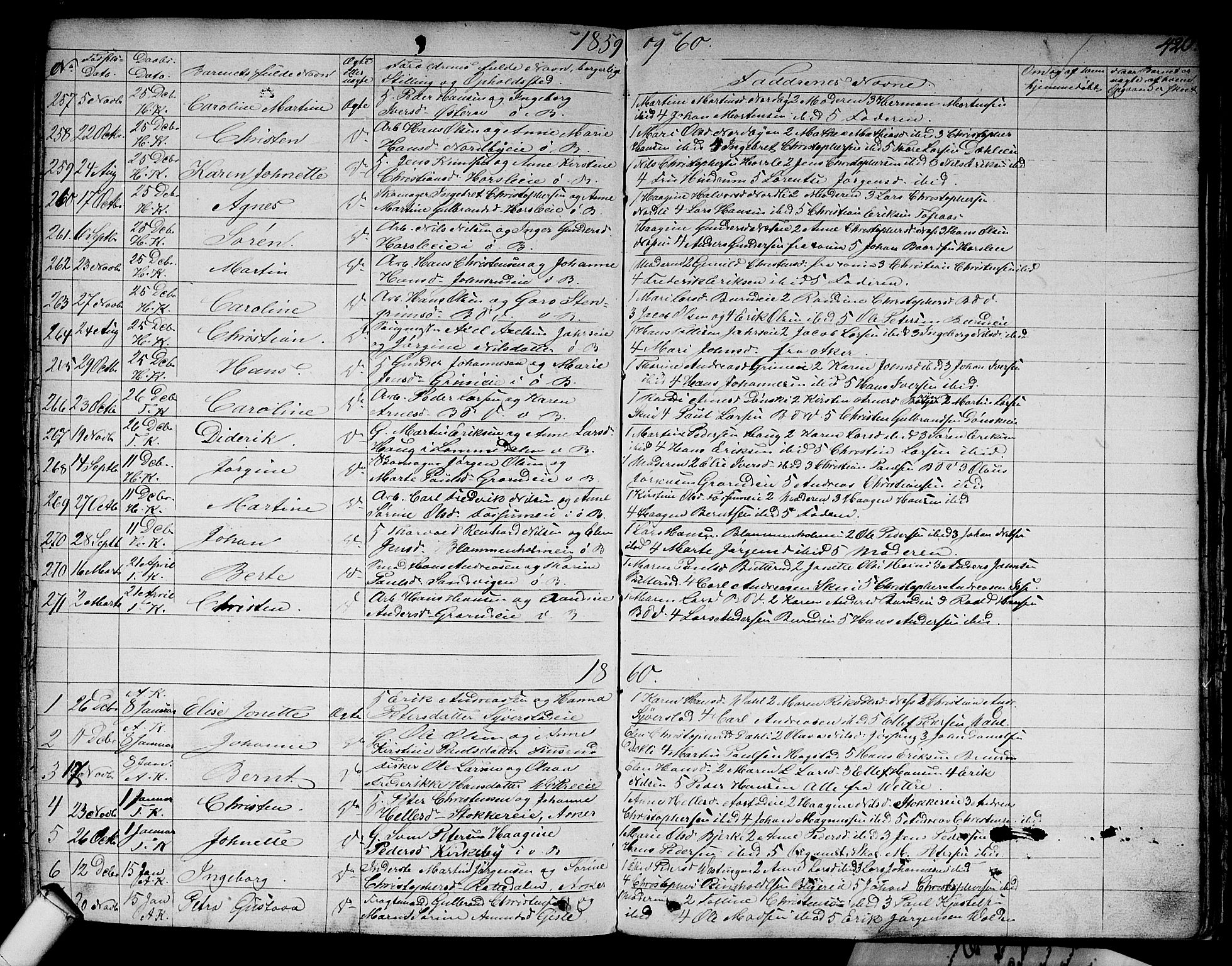 Asker prestekontor Kirkebøker, AV/SAO-A-10256a/F/Fa/L0007: Ministerialbok nr. I 7, 1825-1864, s. 420