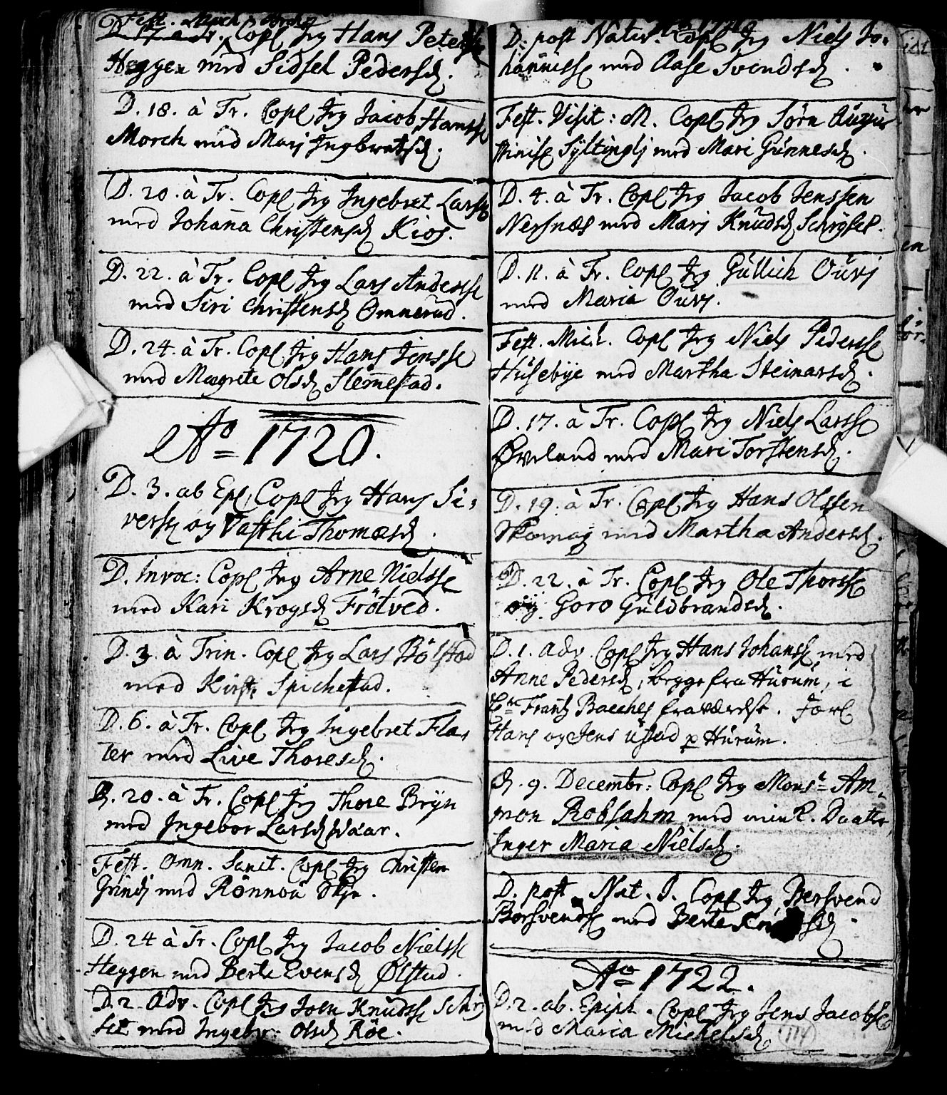 Røyken kirkebøker, SAKO/A-241/F/Fa/L0001: Ministerialbok nr. 1, 1701-1730, s. 114