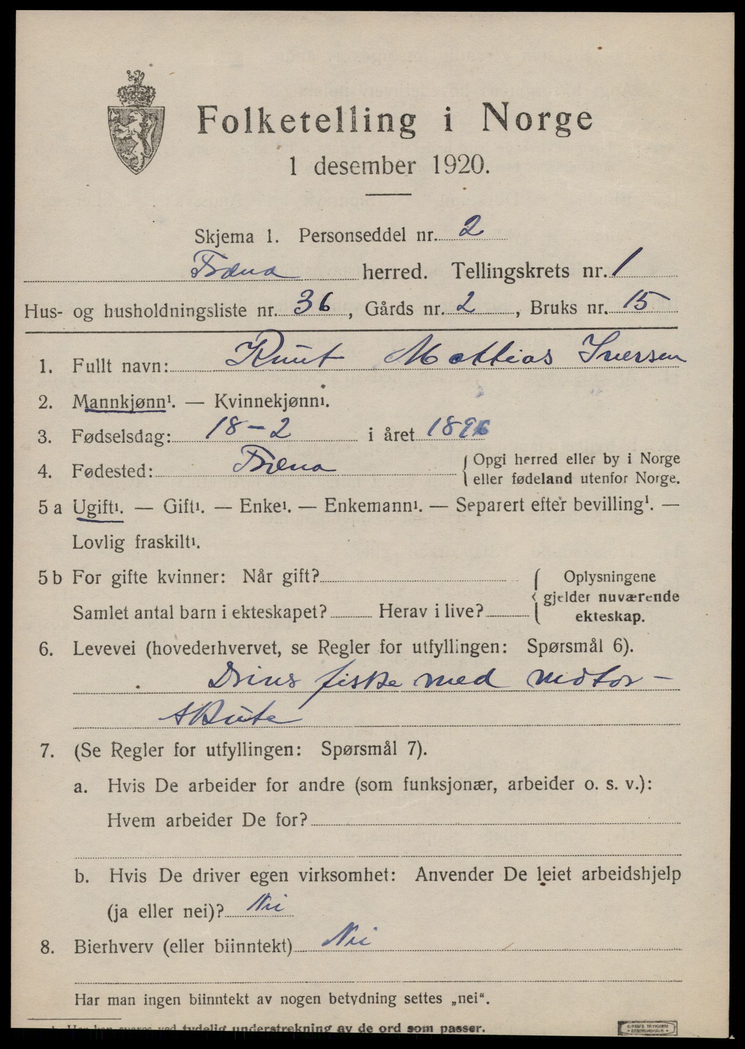 SAT, Folketelling 1920 for 1548 Fræna herred, 1920, s. 1519