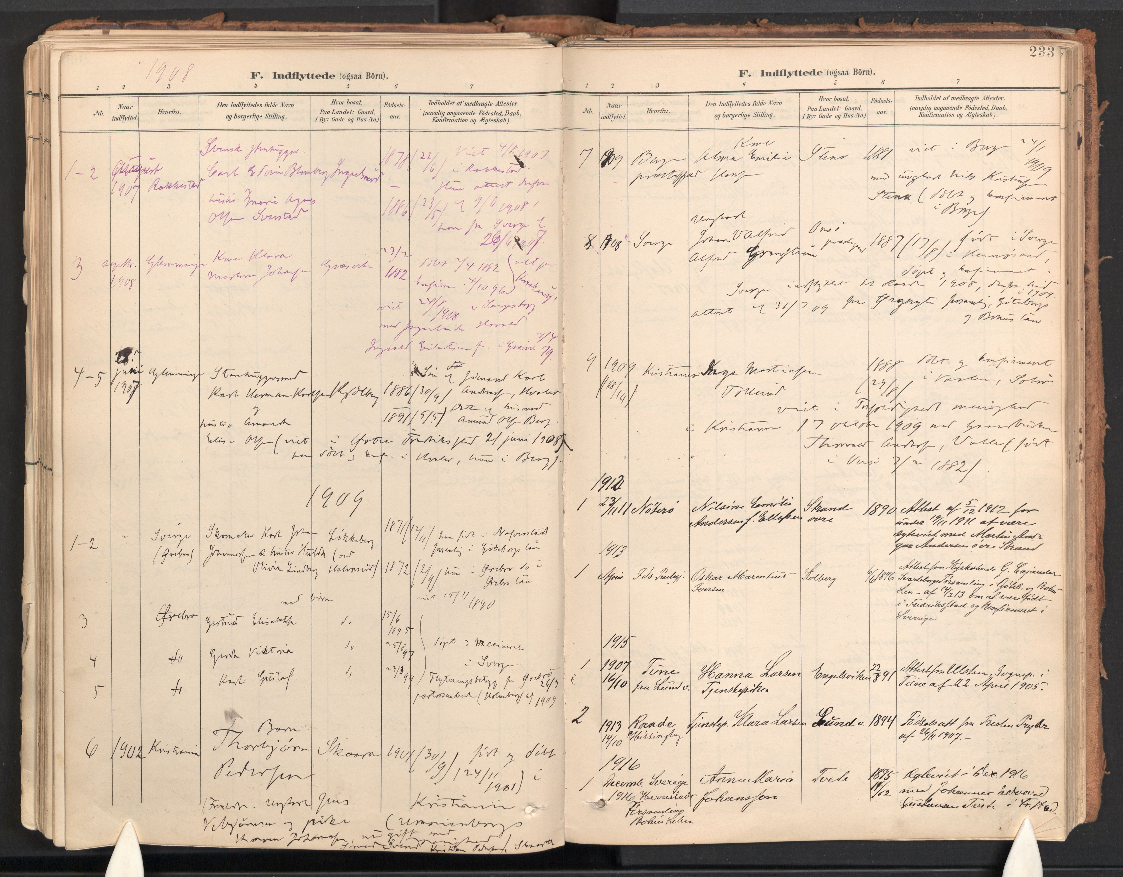 Onsøy prestekontor Kirkebøker, AV/SAO-A-10914/F/Fa/L0009: Ministerialbok nr. I 9, 1899-1966, s. 233