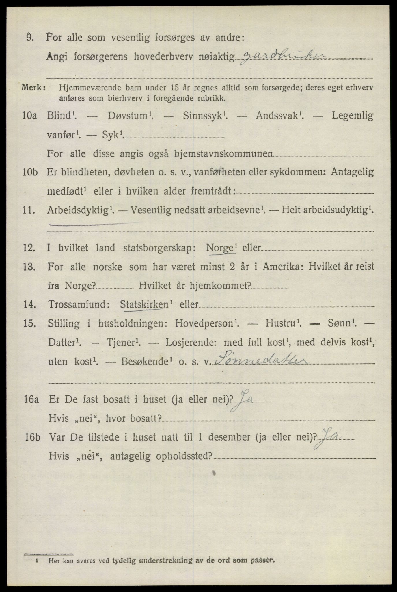 SAO, Folketelling 1920 for 0235 Ullensaker herred, 1920, s. 5516