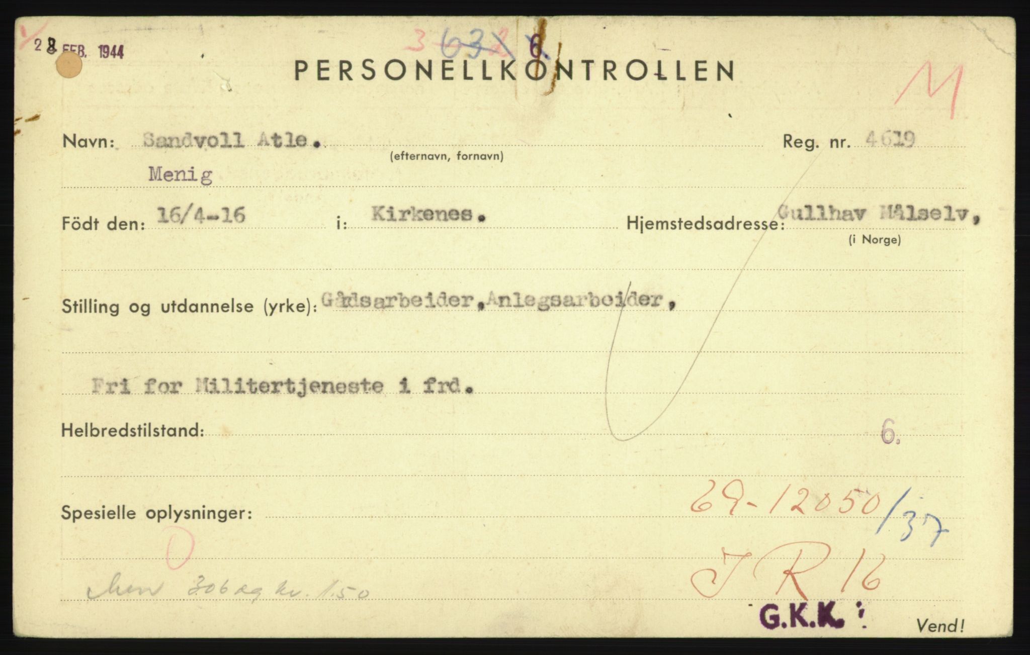 Forsvaret, Troms infanteriregiment nr. 16, AV/RA-RAFA-3146/P/Pa/L0021: Rulleblad for regimentets menige mannskaper, årsklasse 1937, 1937, s. 1103