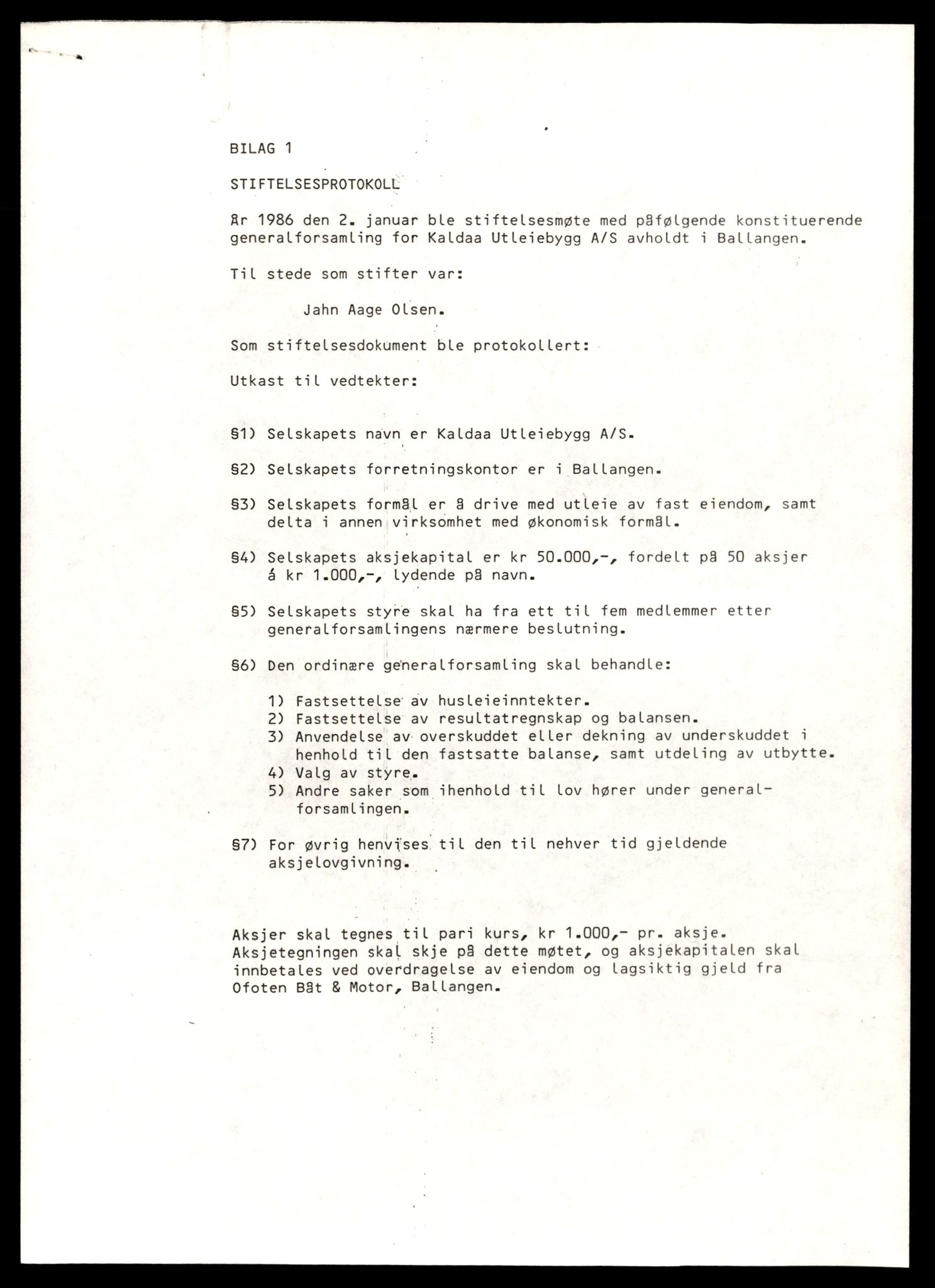 Steigen og Ofoten sorenskriveri, AV/SAT-A-0030/3/J/Jd/Jde/L0011: Bilag, aksjeselskap, O-S, 1944-1990, s. 7
