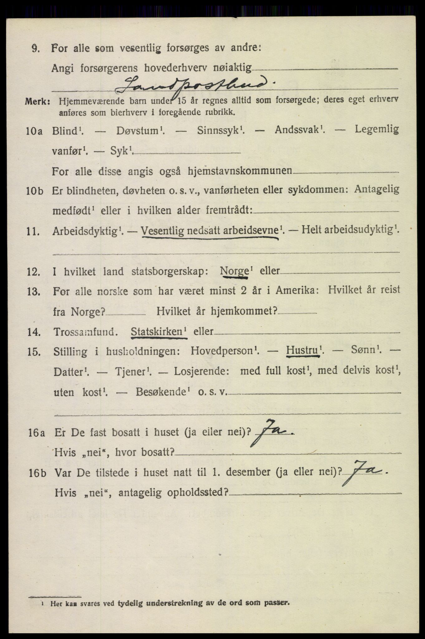 SAH, Folketelling 1920 for 0518 Nord-Fron herred, 1920, s. 6665