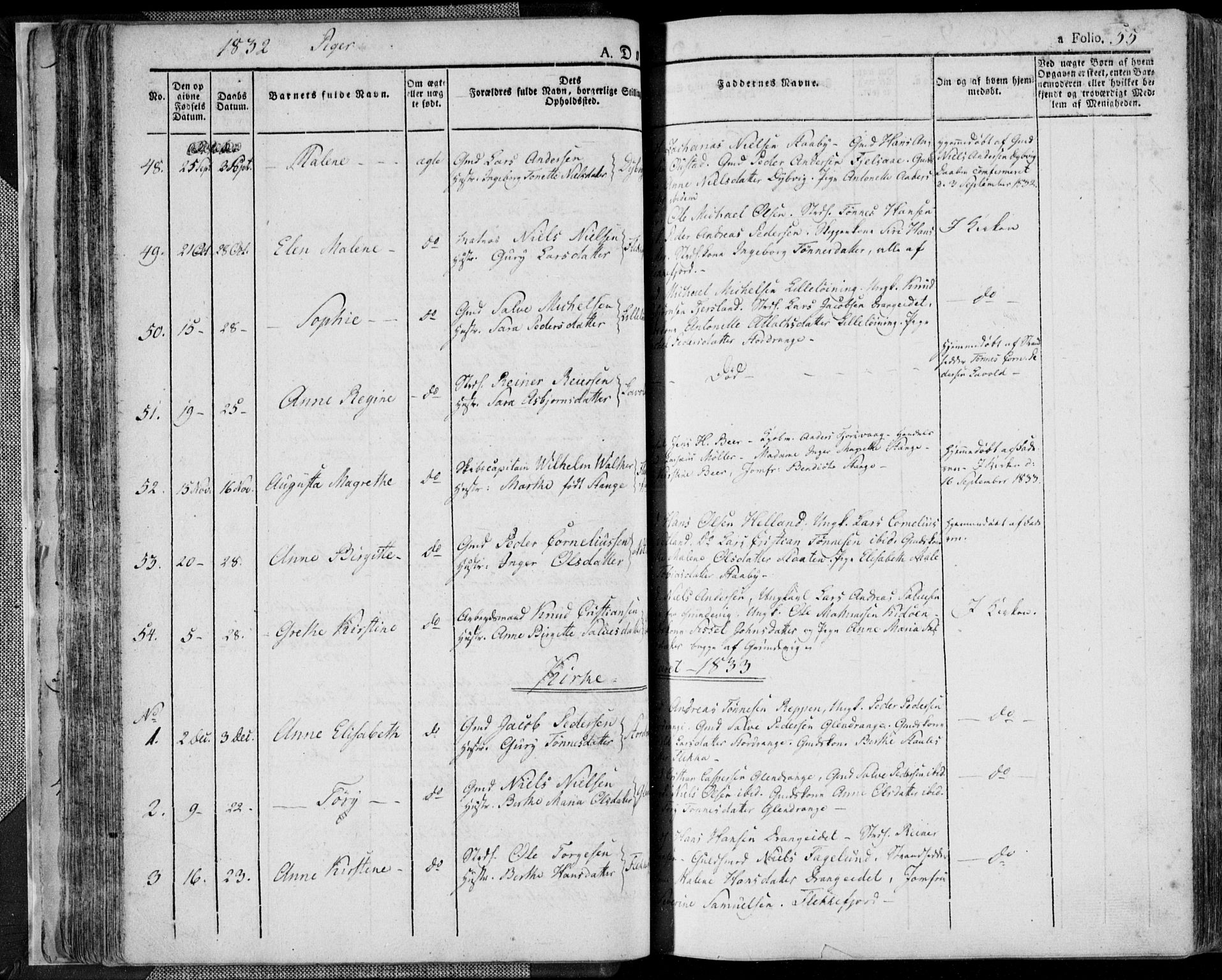 Flekkefjord sokneprestkontor, AV/SAK-1111-0012/F/Fa/Fac/L0003: Ministerialbok nr. A 3, 1826-1841, s. 55