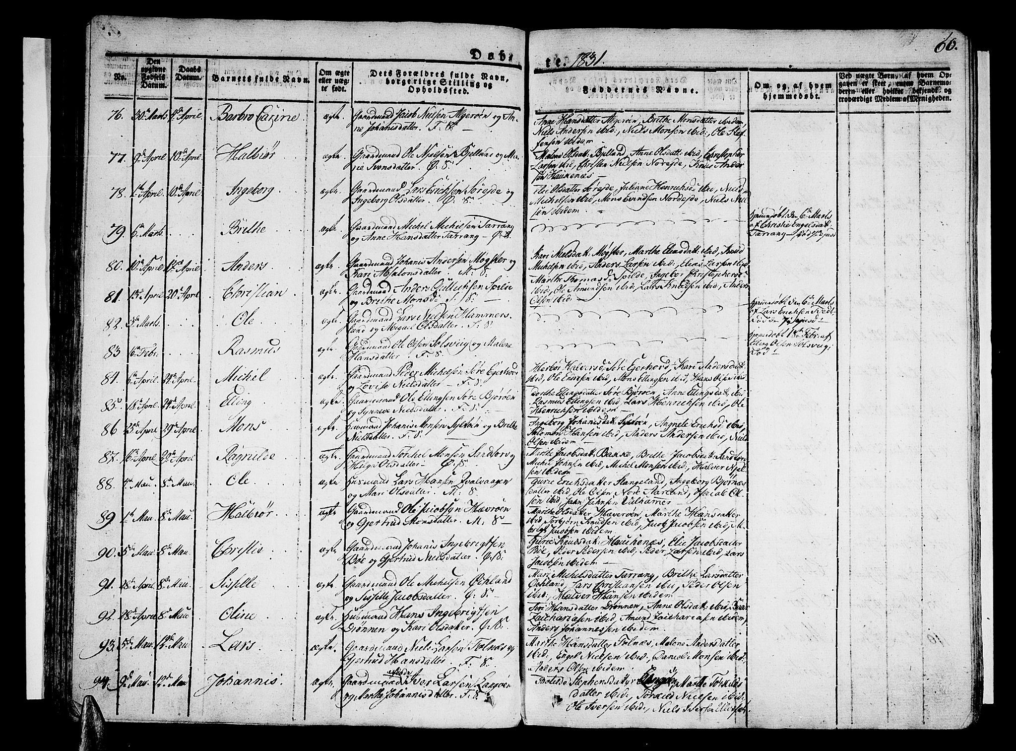 Sund sokneprestembete, AV/SAB-A-99930: Ministerialbok nr. A 12, 1825-1835, s. 60