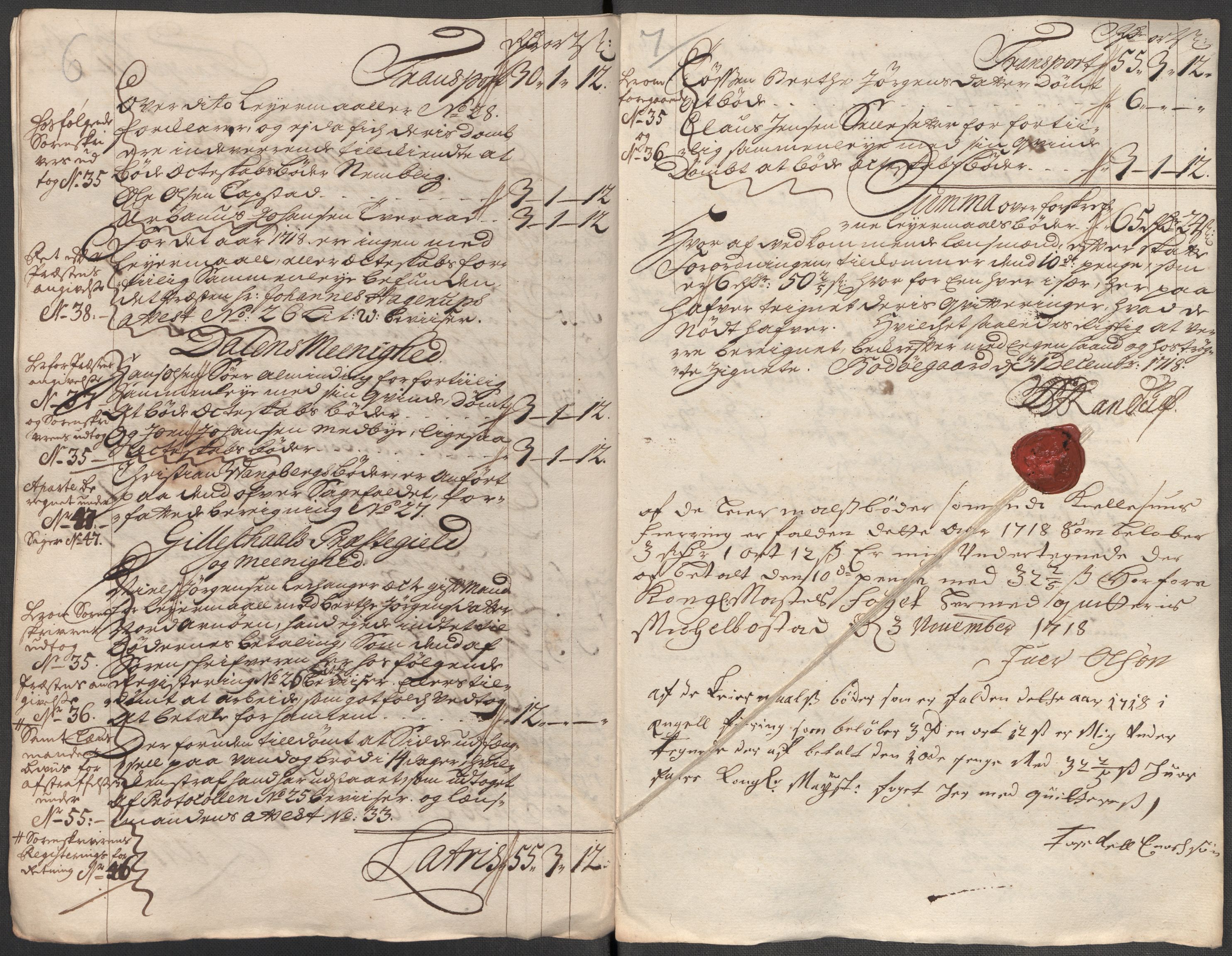 Rentekammeret inntil 1814, Reviderte regnskaper, Fogderegnskap, AV/RA-EA-4092/R66/L4588: Fogderegnskap Salten, 1718, s. 299