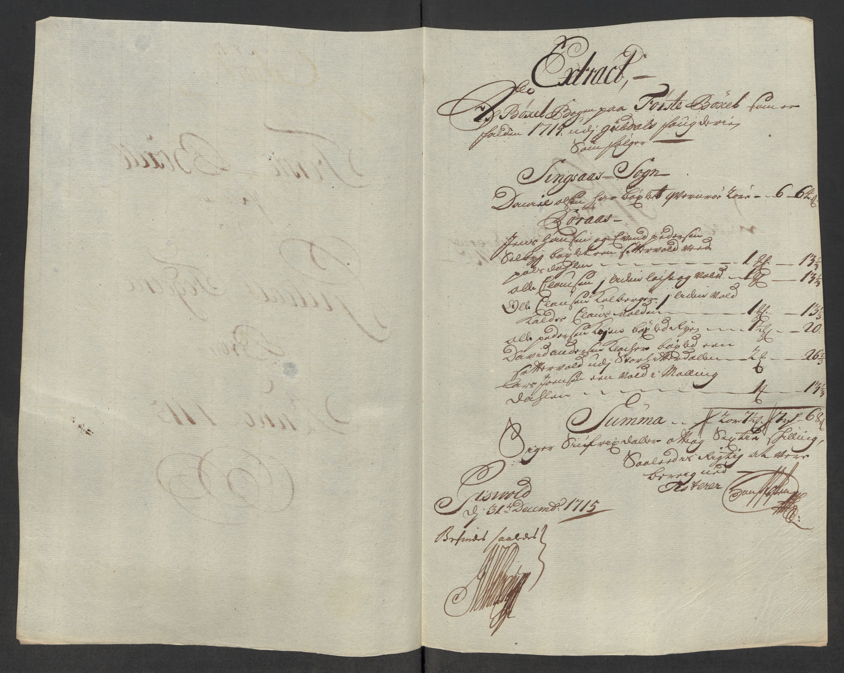 Rentekammeret inntil 1814, Reviderte regnskaper, Fogderegnskap, RA/EA-4092/R60/L3966: Fogderegnskap Orkdal og Gauldal, 1715, s. 393