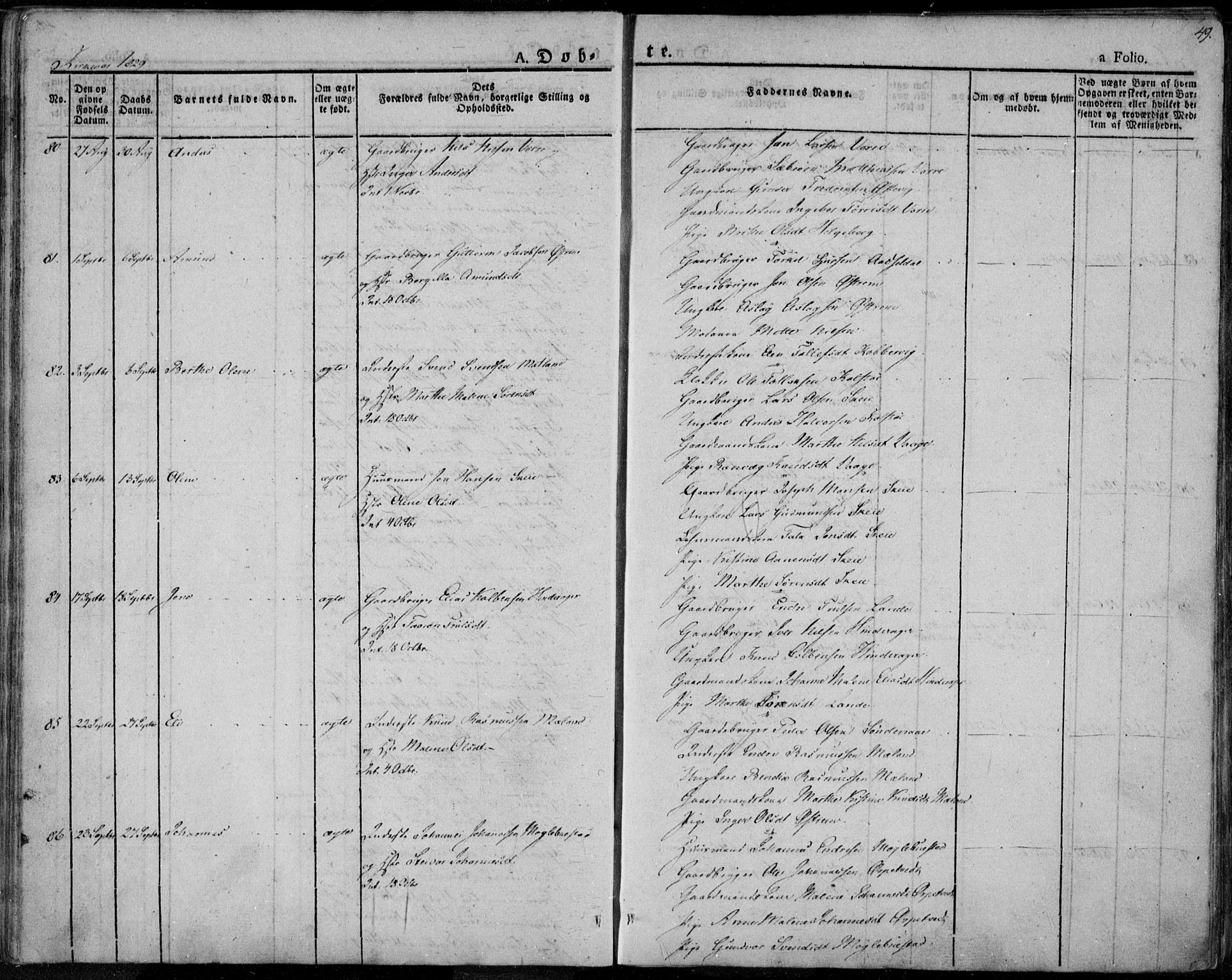 Avaldsnes sokneprestkontor, AV/SAST-A -101851/H/Ha/Haa/L0005: Ministerialbok nr. A 5.1, 1825-1841, s. 49