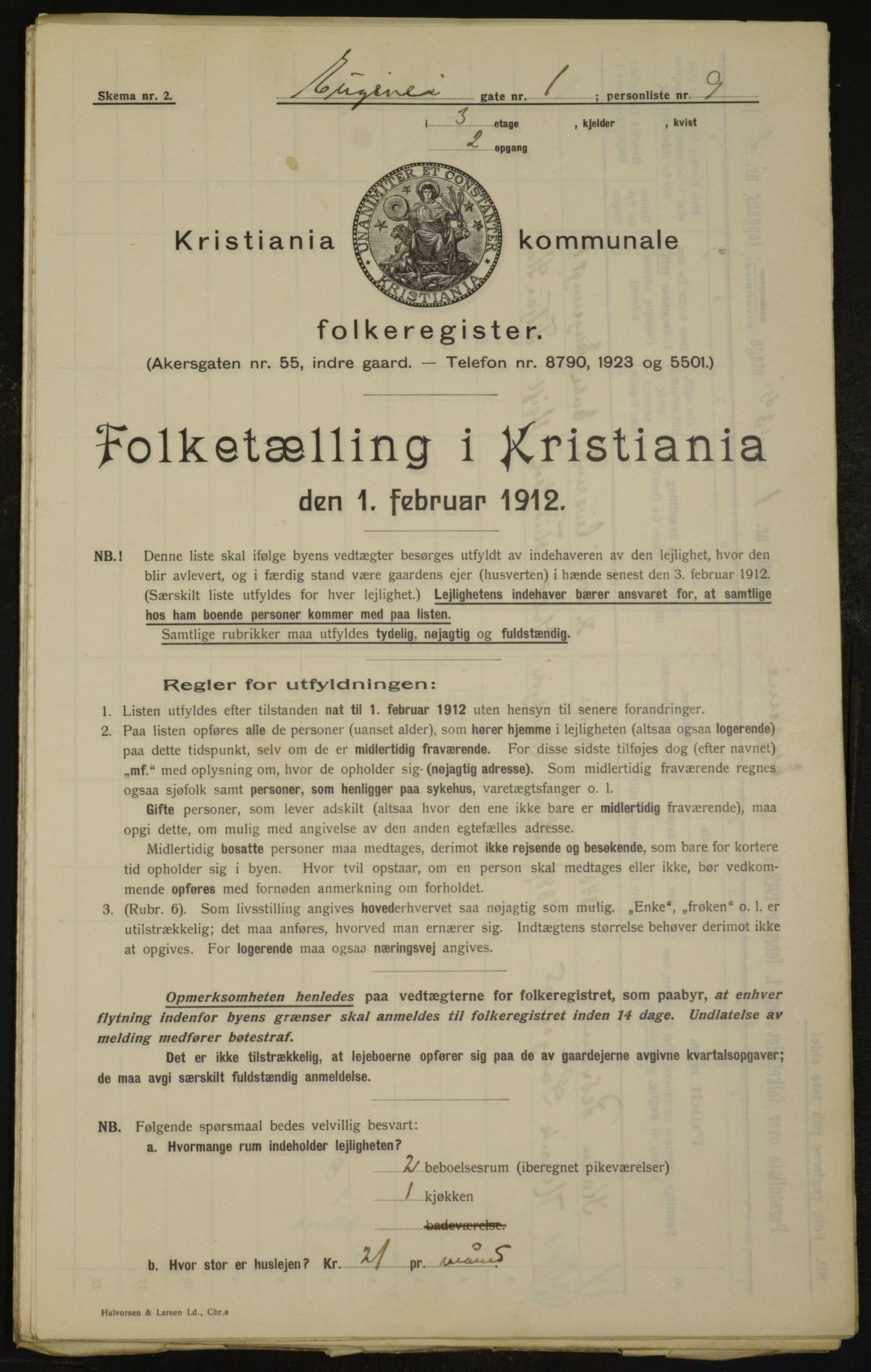 OBA, Kommunal folketelling 1.2.1912 for Kristiania, 1912, s. 22602