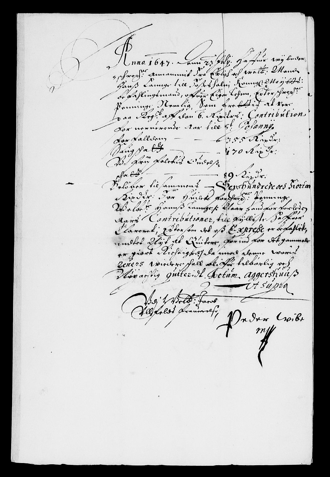 Rentekammeret inntil 1814, Reviderte regnskaper, Lensregnskaper, AV/RA-EA-5023/R/Rb/Rbm/L0008: Eiker len, 1643-1648