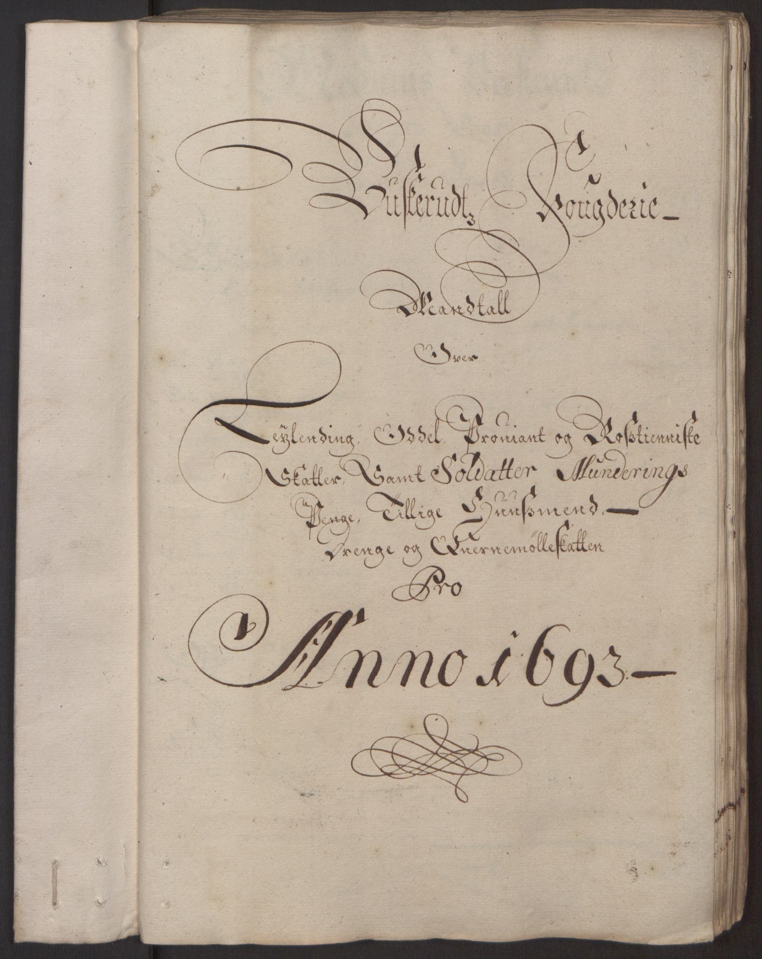 Rentekammeret inntil 1814, Reviderte regnskaper, Fogderegnskap, RA/EA-4092/R25/L1682: Fogderegnskap Buskerud, 1693, s. 97