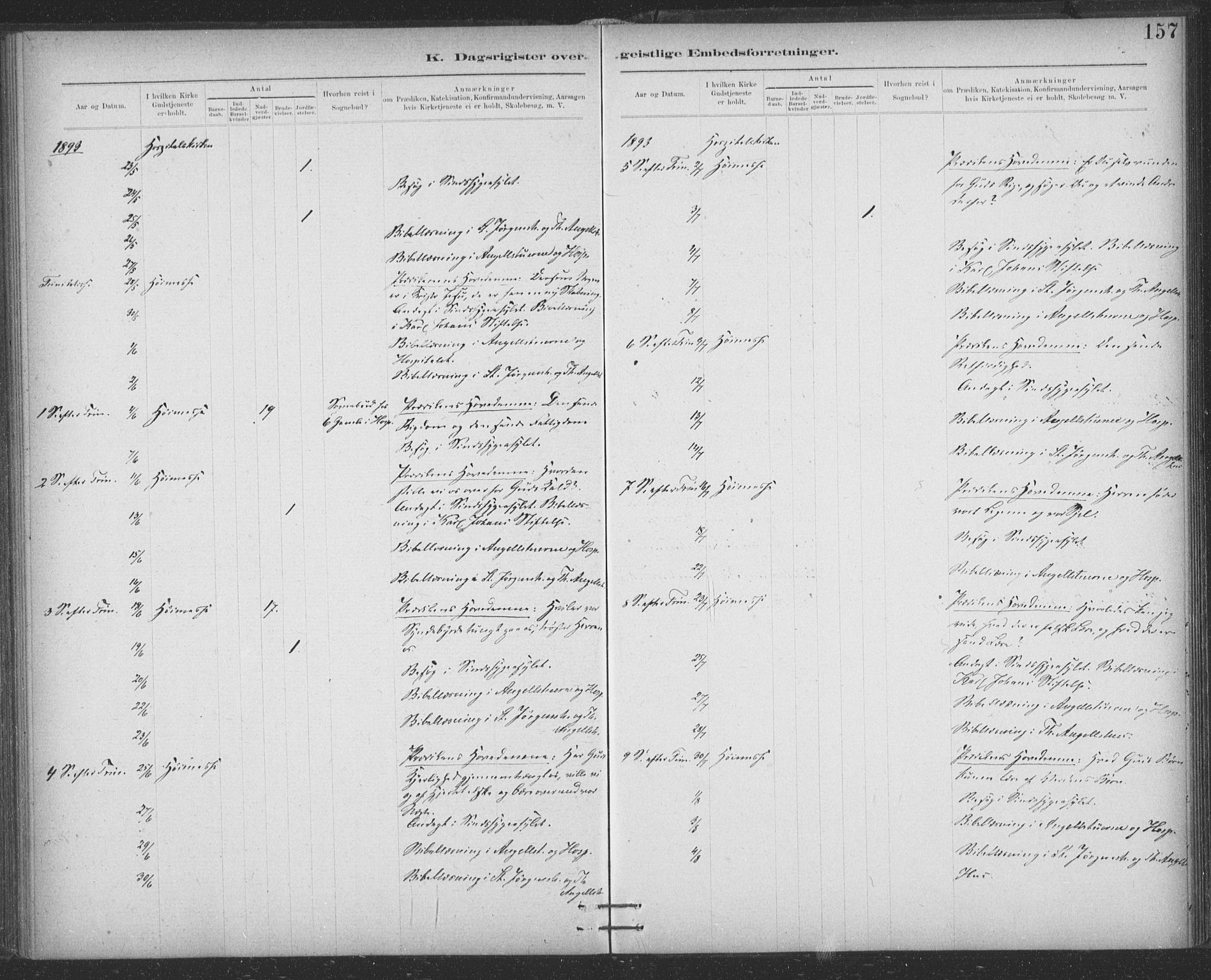 Ministerialprotokoller, klokkerbøker og fødselsregistre - Sør-Trøndelag, SAT/A-1456/623/L0470: Ministerialbok nr. 623A04, 1884-1938, s. 157