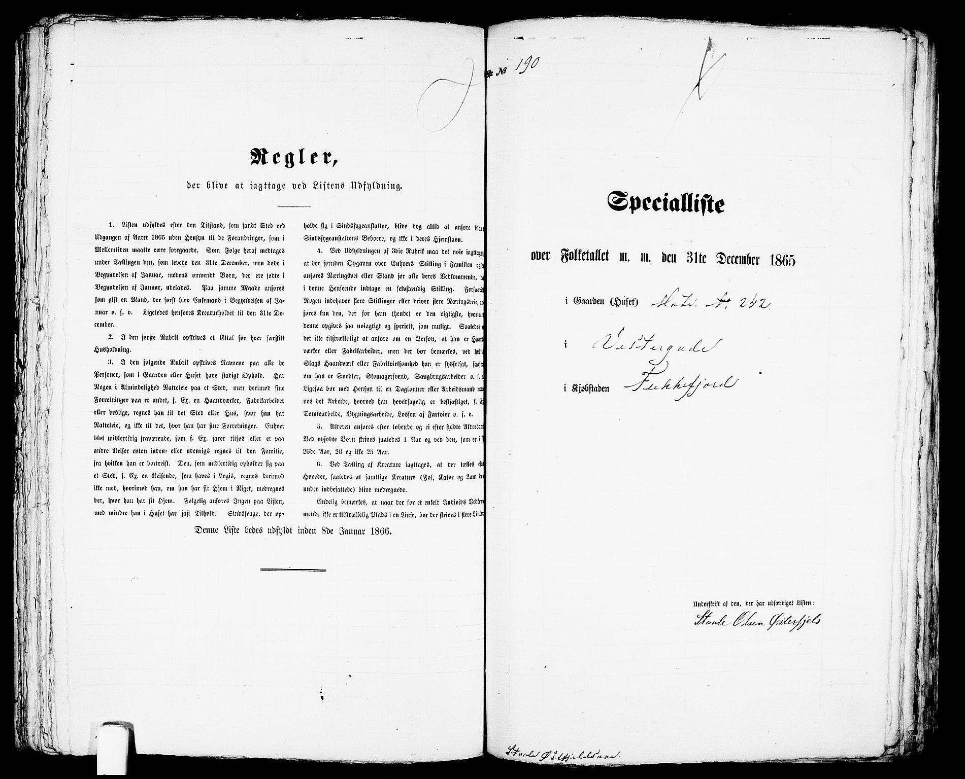 RA, Folketelling 1865 for 1004B Flekkefjord prestegjeld, Flekkefjord kjøpstad, 1865, s. 390