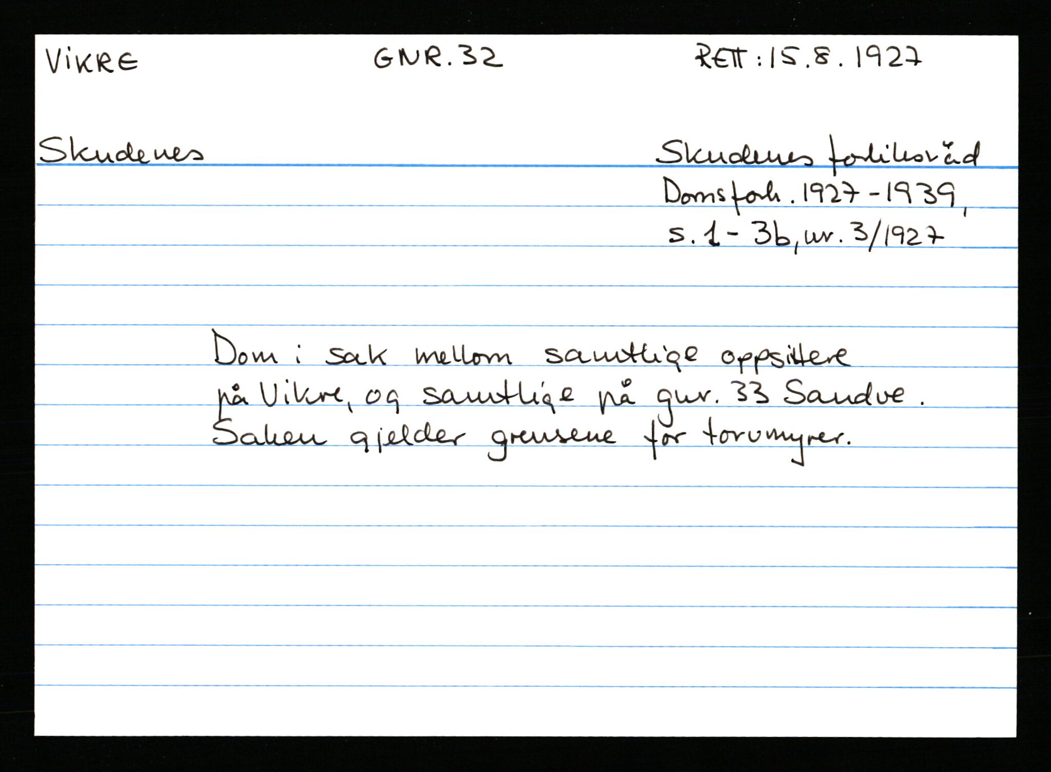 Statsarkivet i Stavanger, AV/SAST-A-101971/03/Y/Ym/L0067: Åstedskort sortert etter gårdsnavn: Vik - Vold, 1600-1950, s. 212