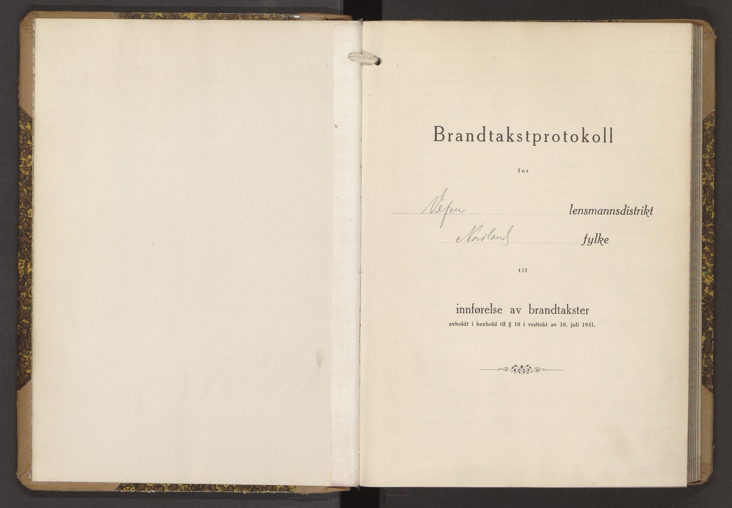 Norges Brannkasse Vefsn, AV/SAT-A-5573/Fb/L0013: Branntakstprotokoll, 1937-1939