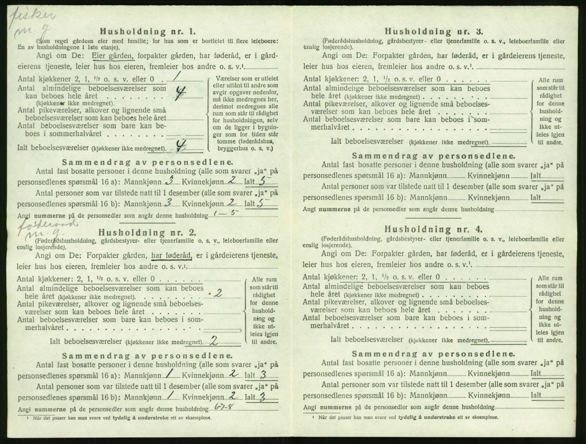 SAT, Folketelling 1920 for 1519 Volda herred, 1920, s. 1383