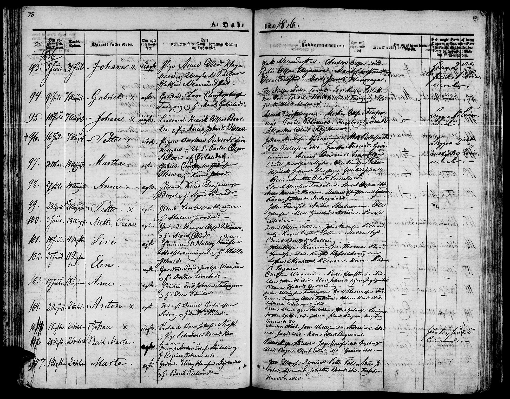 Ministerialprotokoller, klokkerbøker og fødselsregistre - Sør-Trøndelag, SAT/A-1456/646/L0609: Ministerialbok nr. 646A07, 1826-1838, s. 78