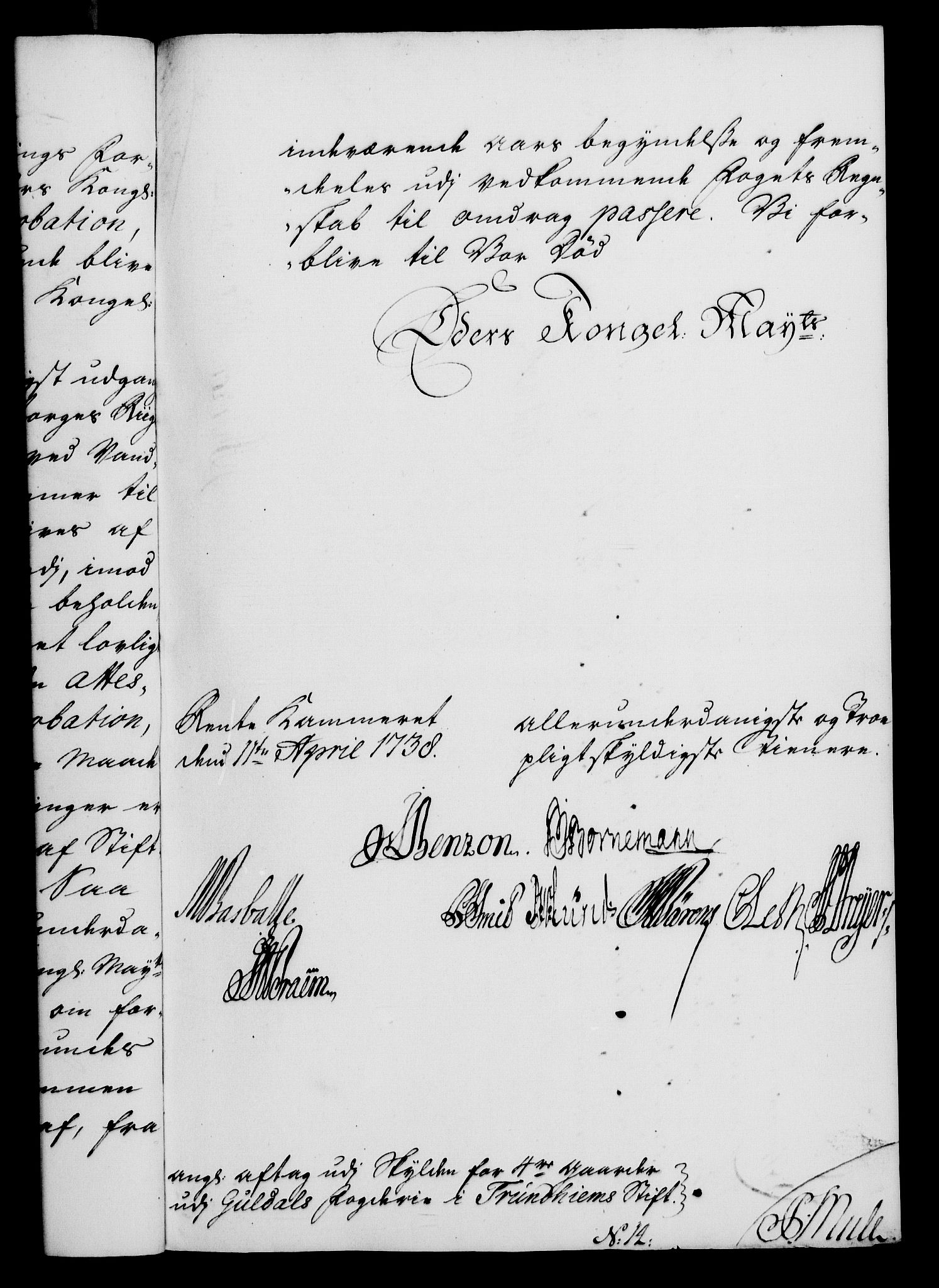 Rentekammeret, Kammerkanselliet, RA/EA-3111/G/Gf/Gfa/L0021: Norsk relasjons- og resolusjonsprotokoll (merket RK 52.21), 1738, s. 159
