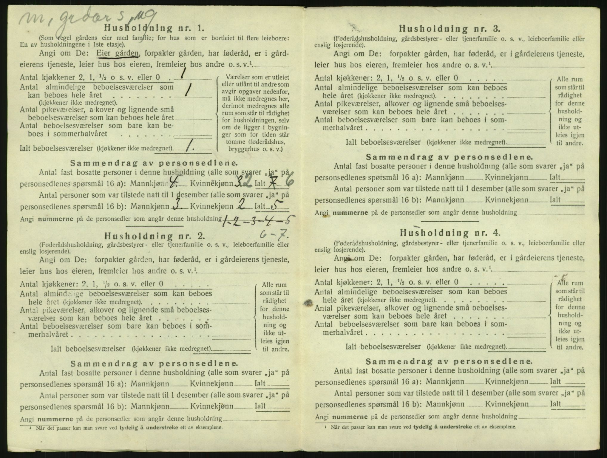 SAH, Folketelling 1920 for 0542 Nord-Aurdal herred, 1920, s. 1893