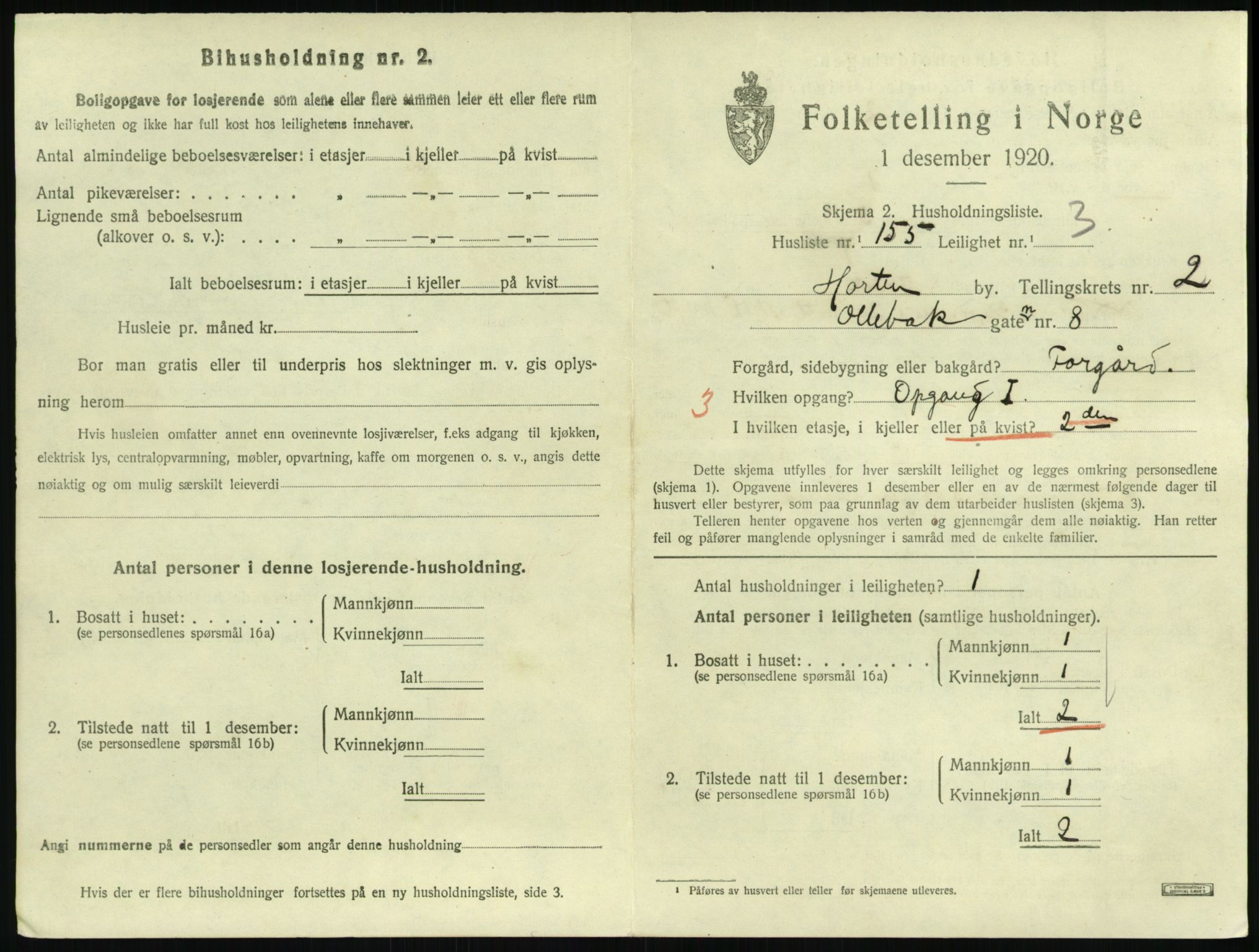 SAKO, Folketelling 1920 for 0703 Horten kjøpstad, 1920, s. 3923