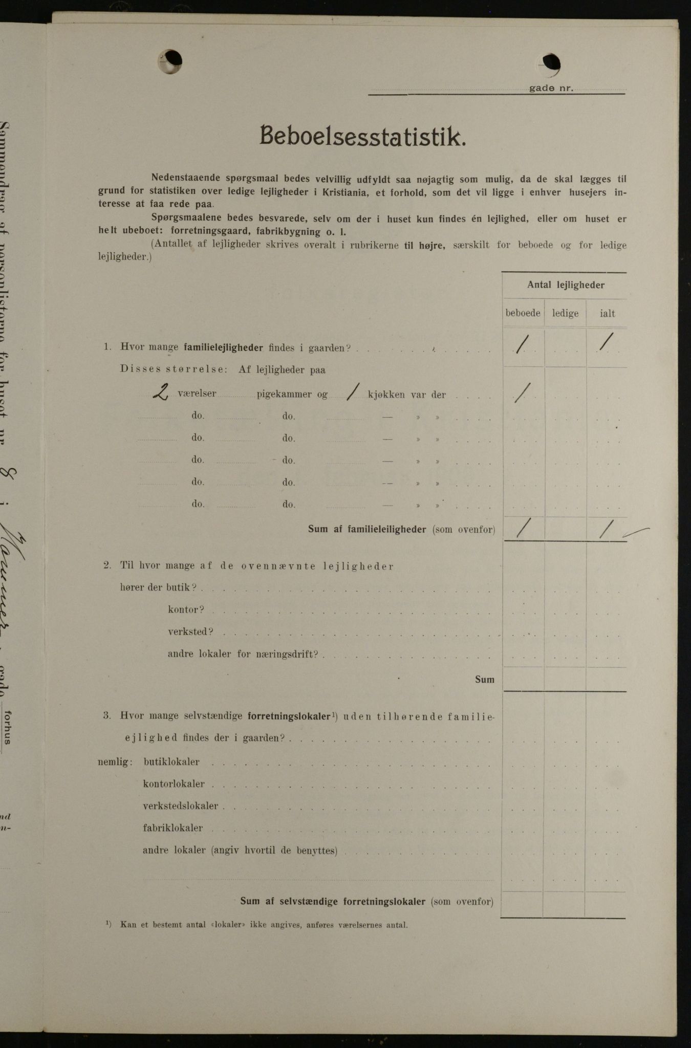 OBA, Kommunal folketelling 1.2.1908 for Kristiania kjøpstad, 1908, s. 30970