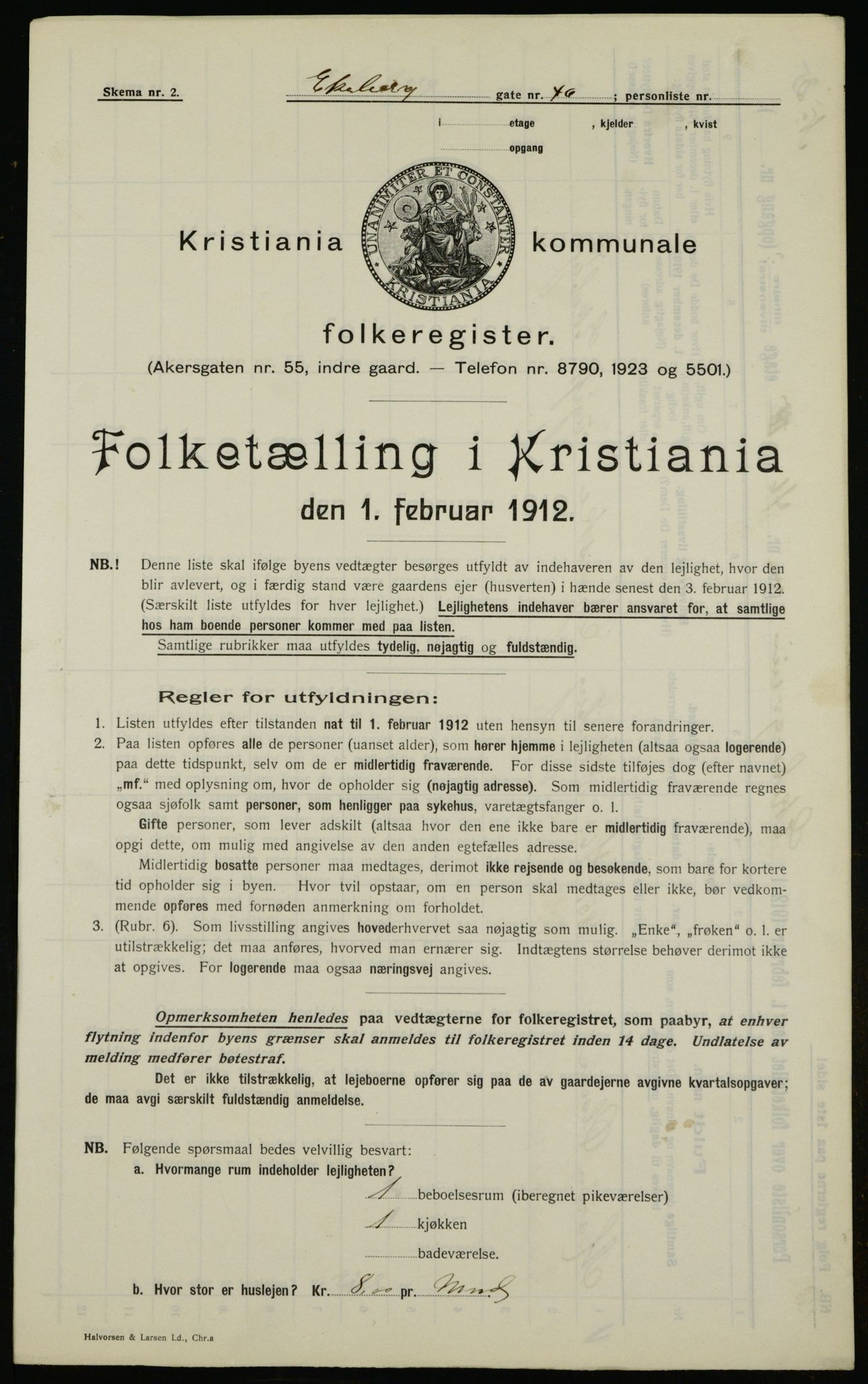 OBA, Kommunal folketelling 1.2.1912 for Kristiania, 1912, s. 20348