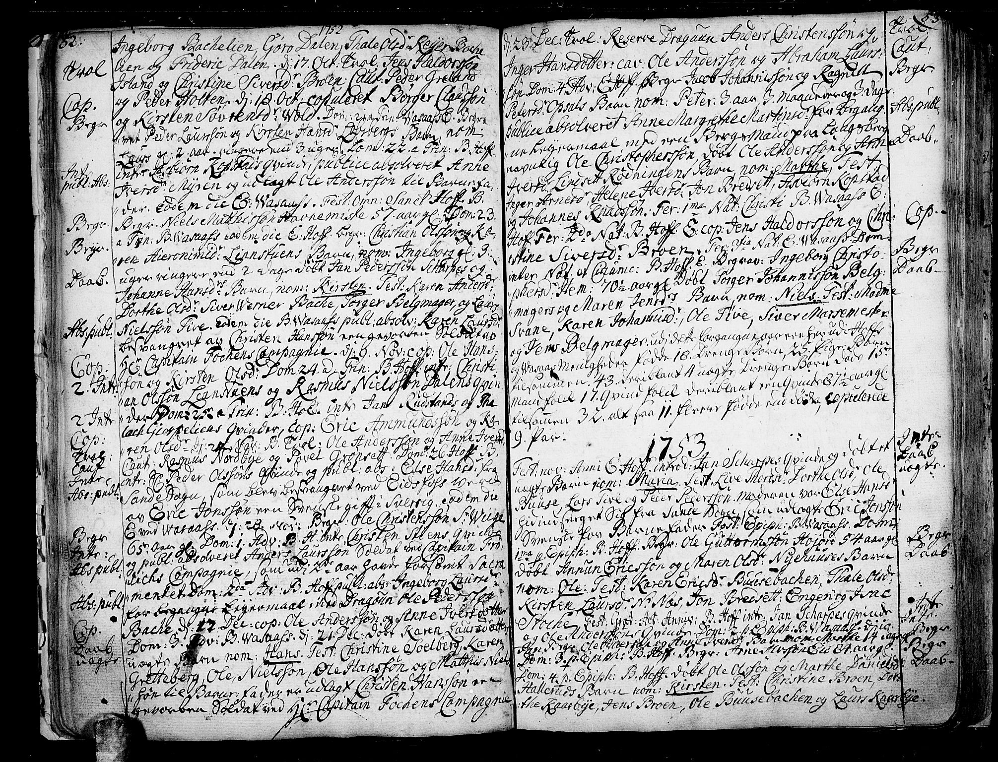 Hof kirkebøker, SAKO/A-64/F/Fa/L0002: Ministerialbok nr. I 2, 1746-1781, s. 52-53
