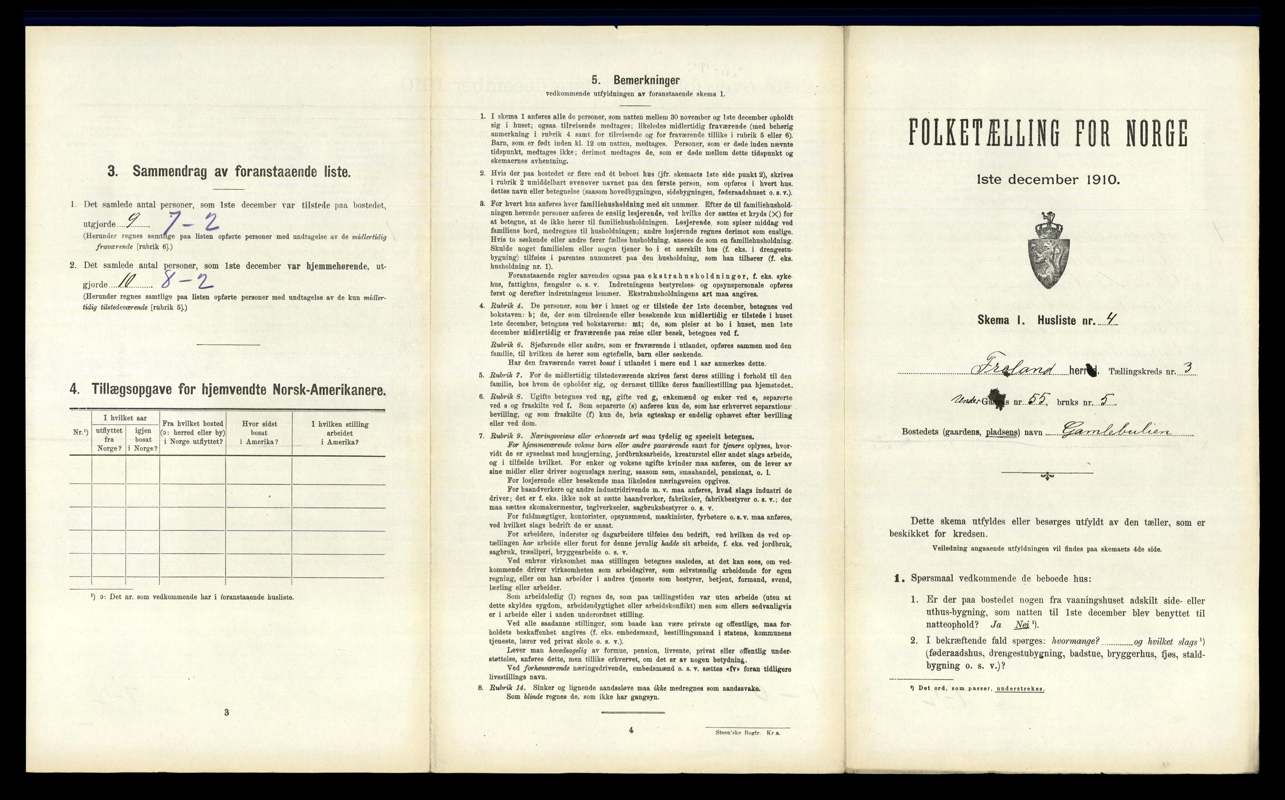 RA, Folketelling 1910 for 0919 Froland herred, 1910, s. 182